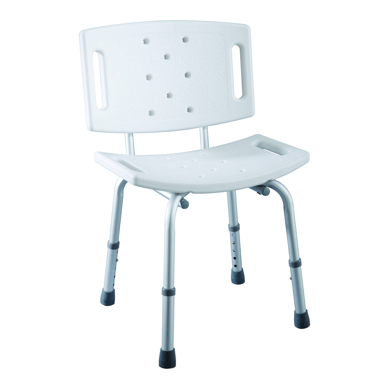 Banc de douche blanc avec dosseret hauteur réglable 5 positions PRESTO - 60648