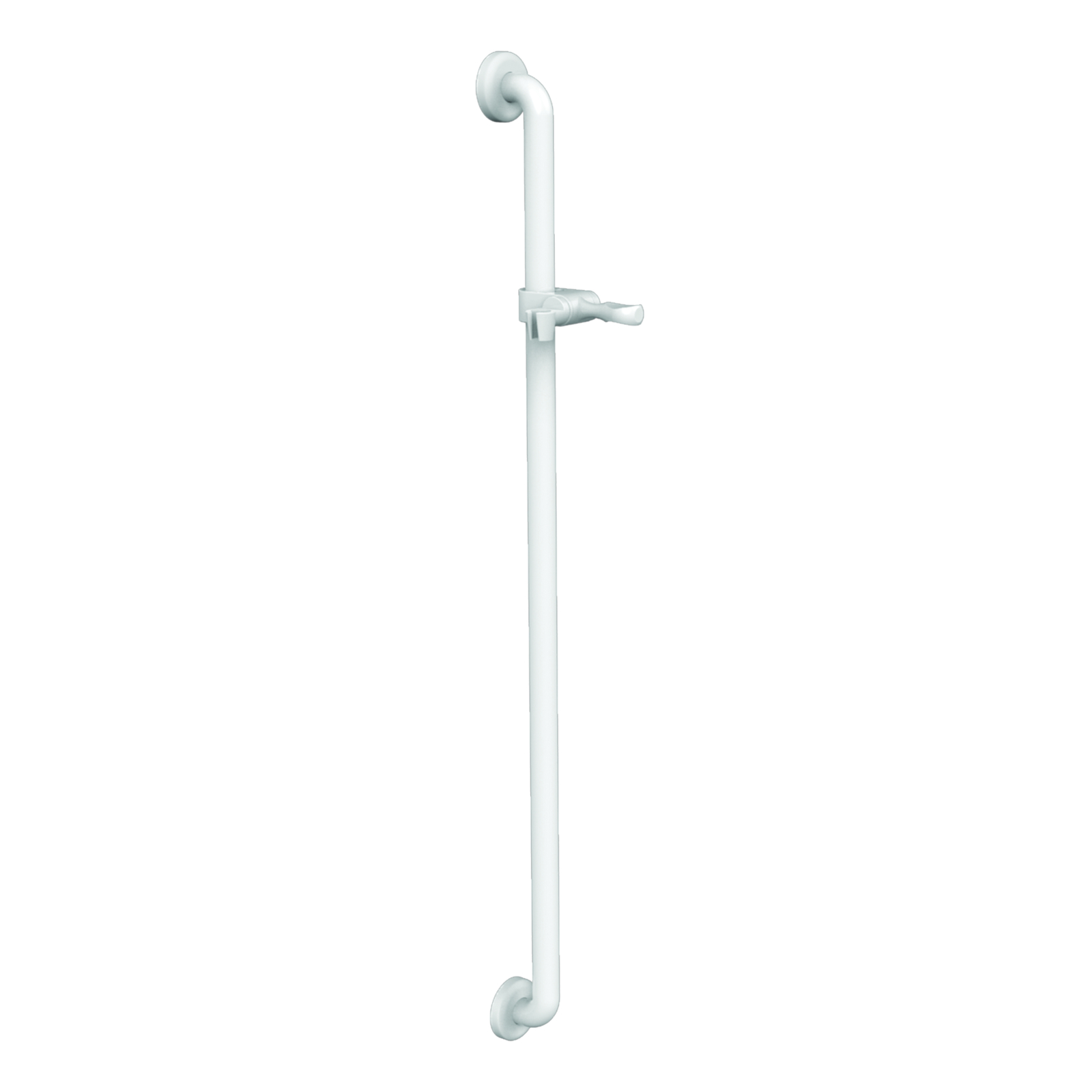 Barre avec coulisseau aluminium ø34 mm antibactérien blanc 1100 mm PRESTO - 60664