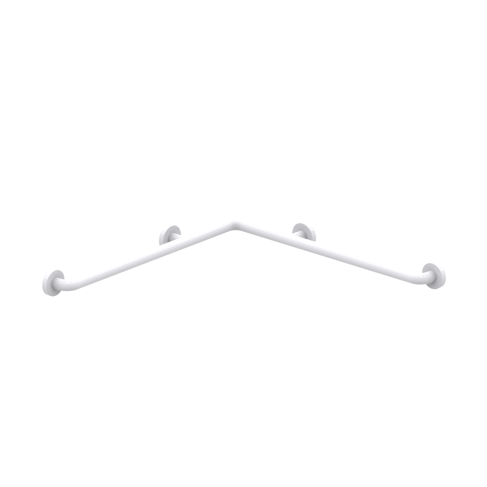 Barre d'angle aluminium gainé ABS antibactérien blanc 750 x 750 mm PRESTO - 60743
