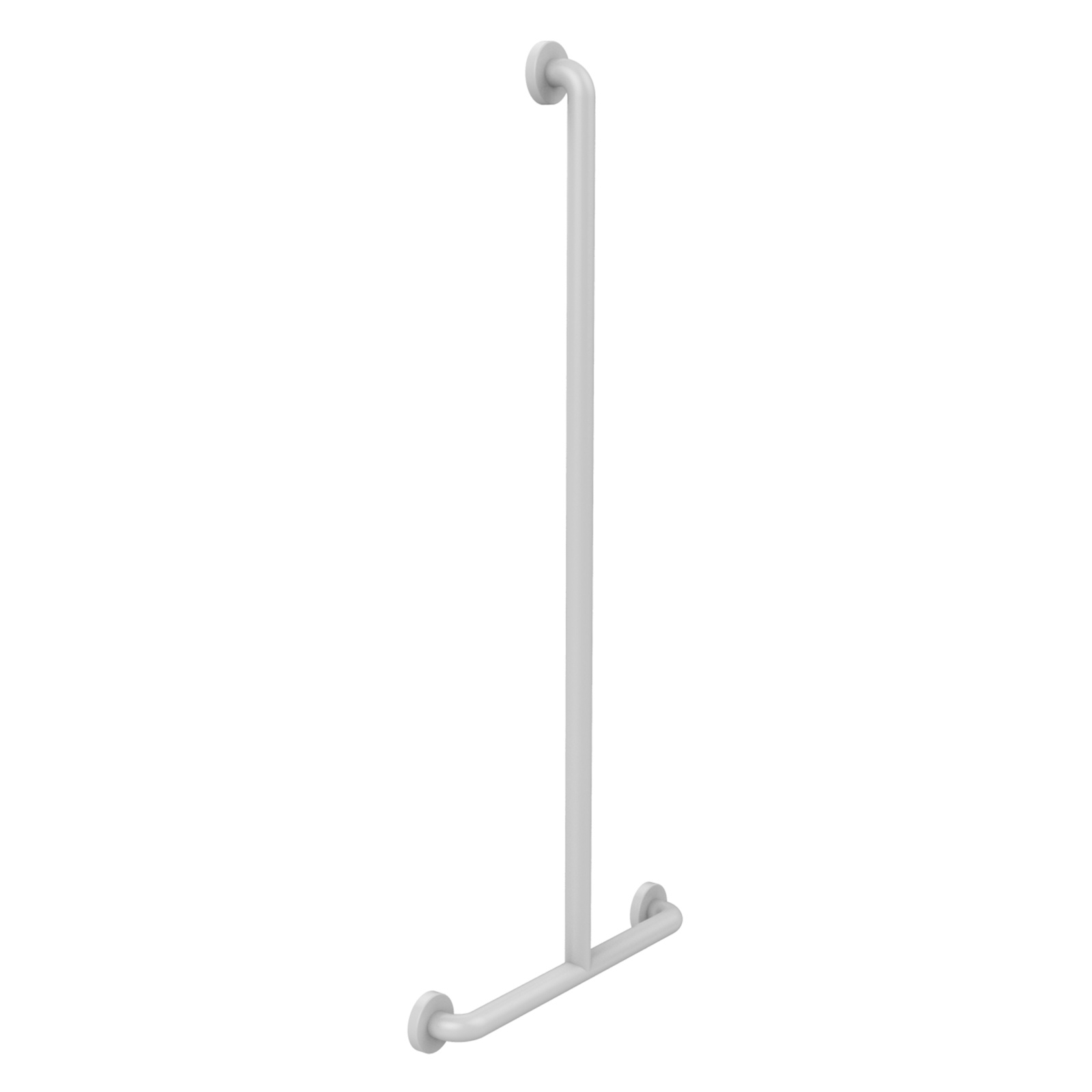 Barre de douche en T ø34 mm aluminium ABS antibactérien blanc 500 x 1150 mm PRESTO - 60754