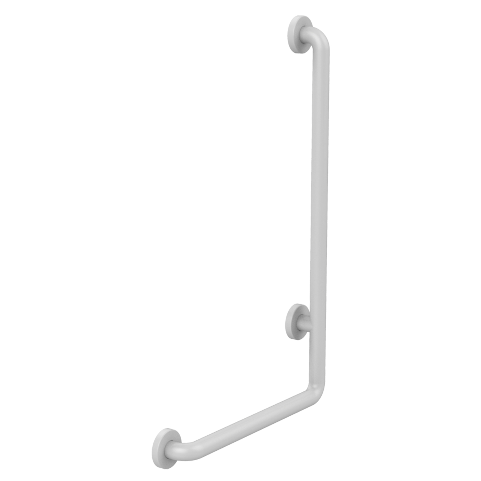Barre coudée 90° ø34 mm aluminium gainé ABS antibactérien blanc 450 x 750 mm PRESTO - 60761