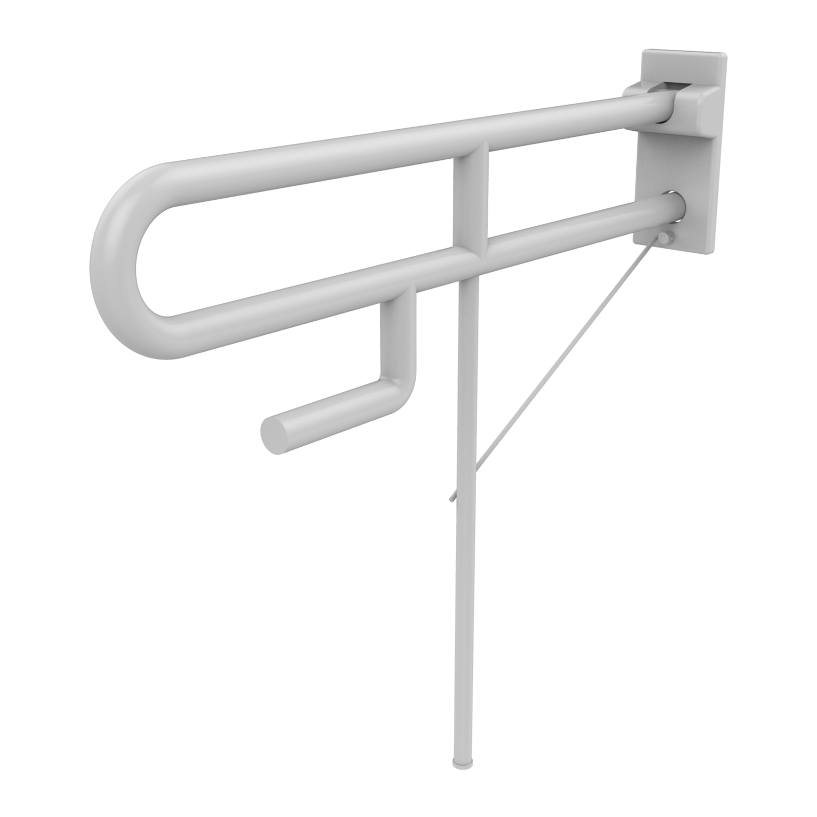 Barre relevable avec béquille ø34 mm aluminium ABS antibactérien 850 mm PRESTO - 60776