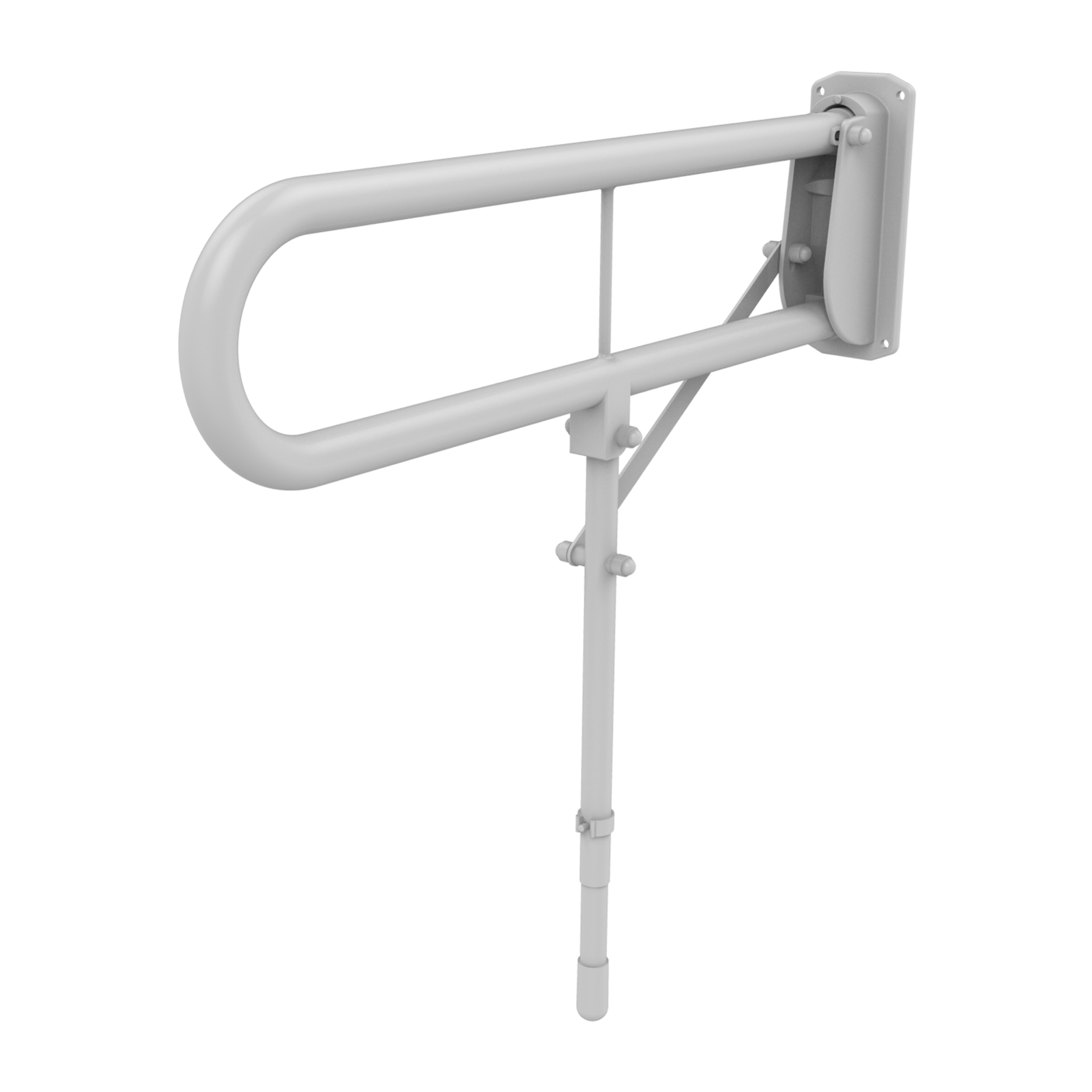 Barre relevable avec béquille ø35 mm 760 mm époxy blanc PRESTO - 60799