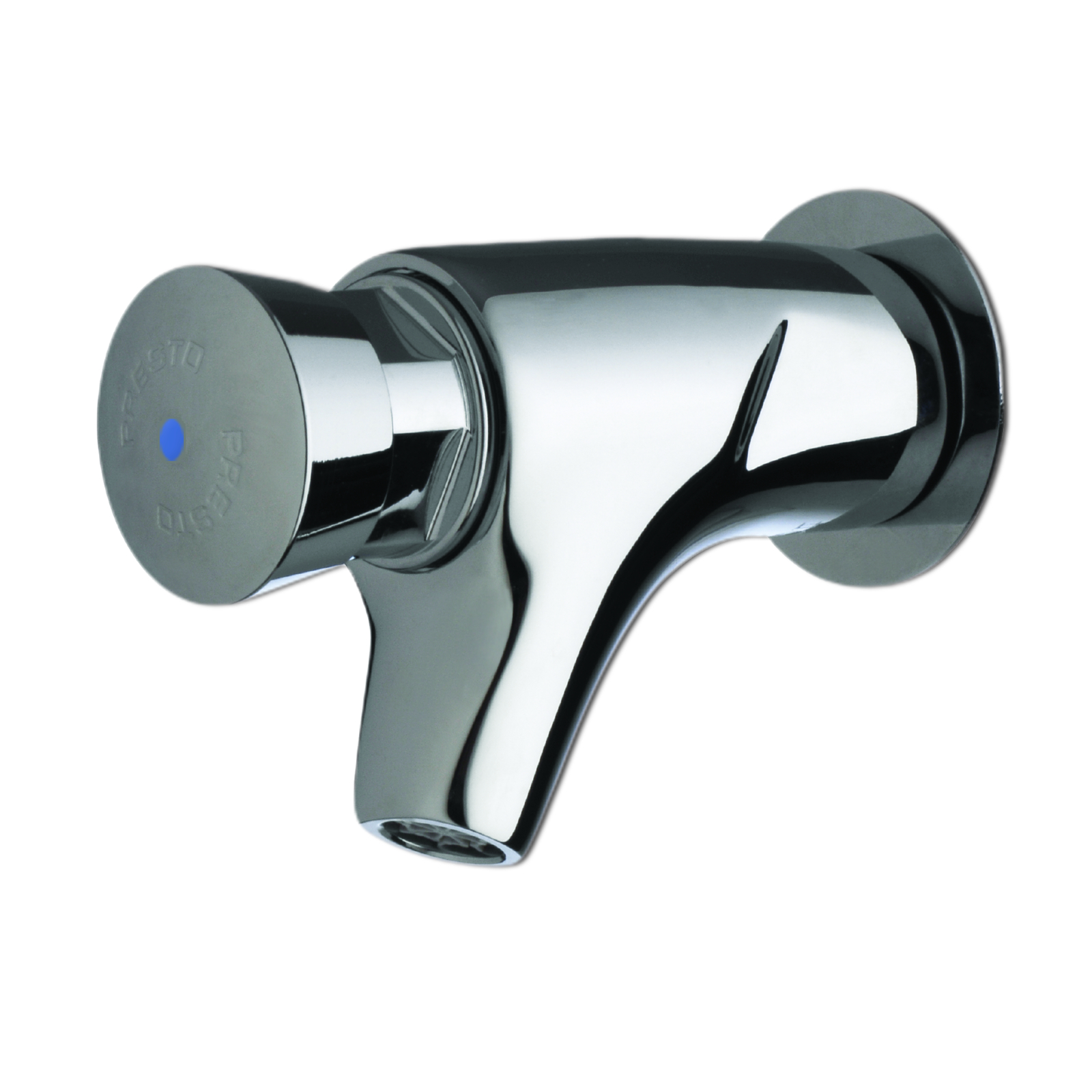 Robinet lavabo mural temporisé 15s froid G1/2 avec rosace PRESTO - 63001