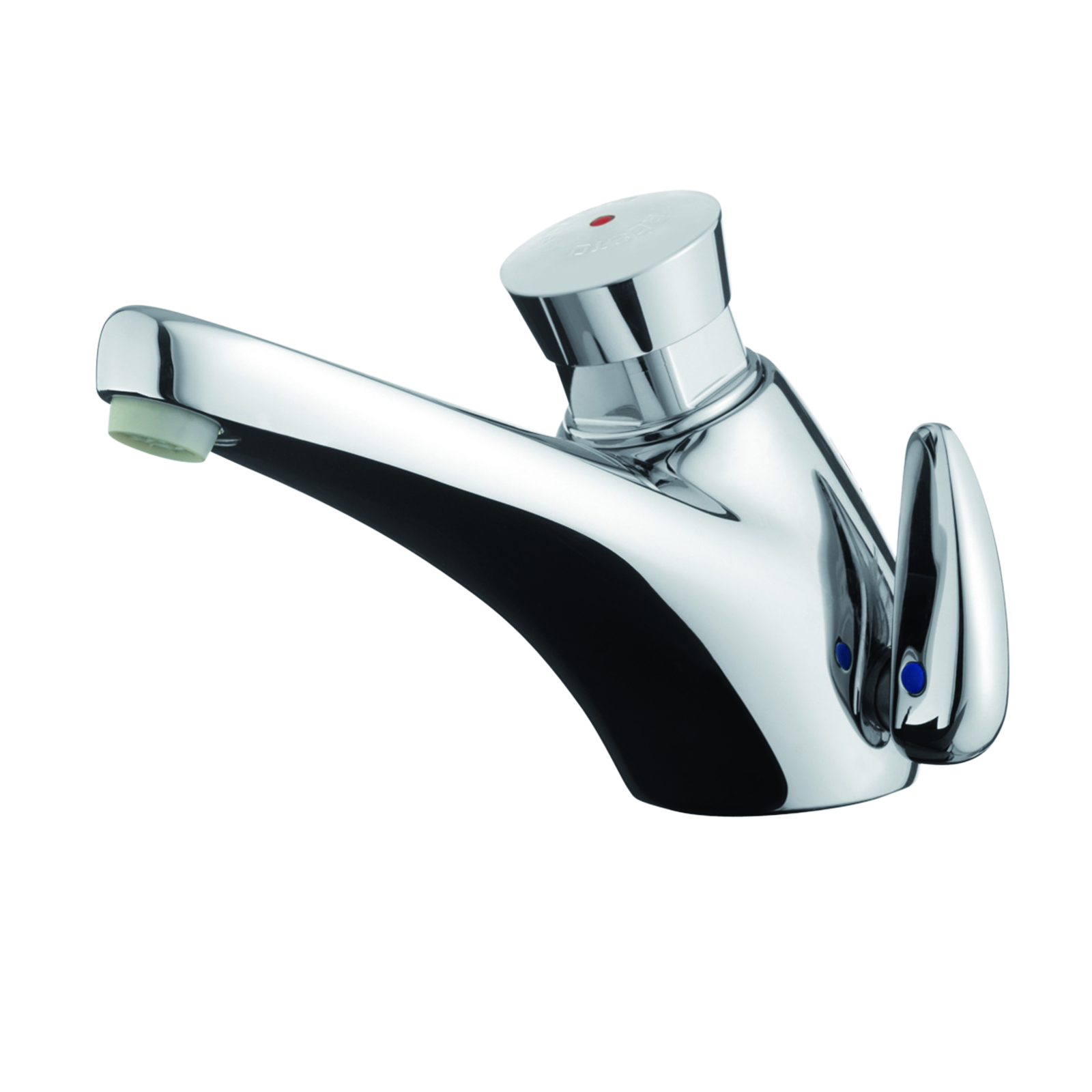 Mitigeur lavabo sur plage temporisé 15s G3/8 avec robinet d'arrêt PRESTO - 68032