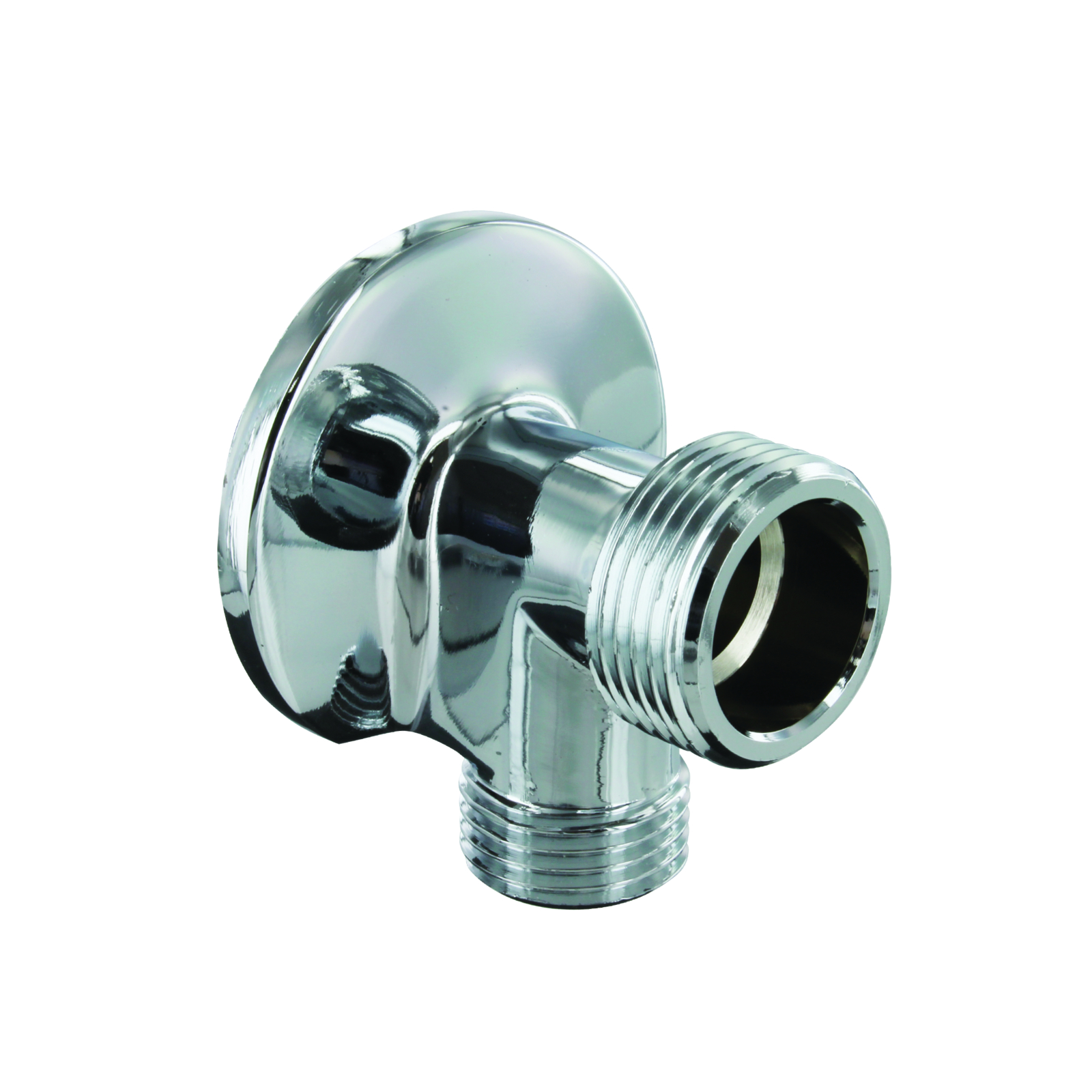 Applique équerre patte à vis M1/2 x M3/4 inox avec écrou PRESTO - 70231