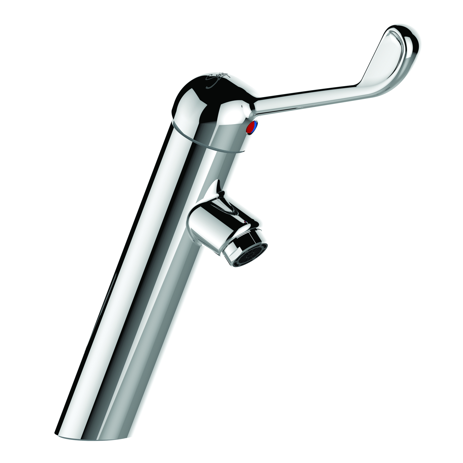 Mitigeur lavabo hospitalier hauteur 100 mm commande coude sans vidage SANIFIRST - 74003