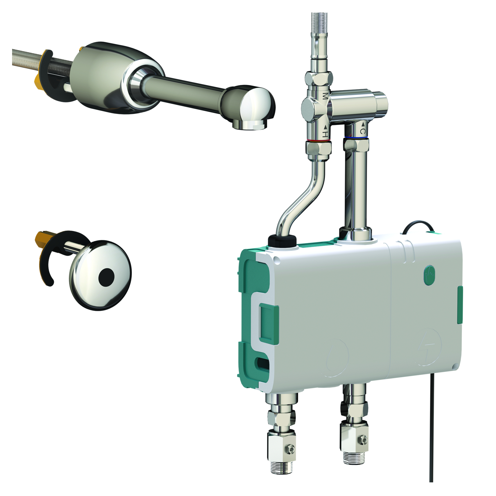 Kit boîtier électronique Mastermix rejet bec fixe S200 mural 230V avec régulateur et électrovannes SANIFIRST - 74018