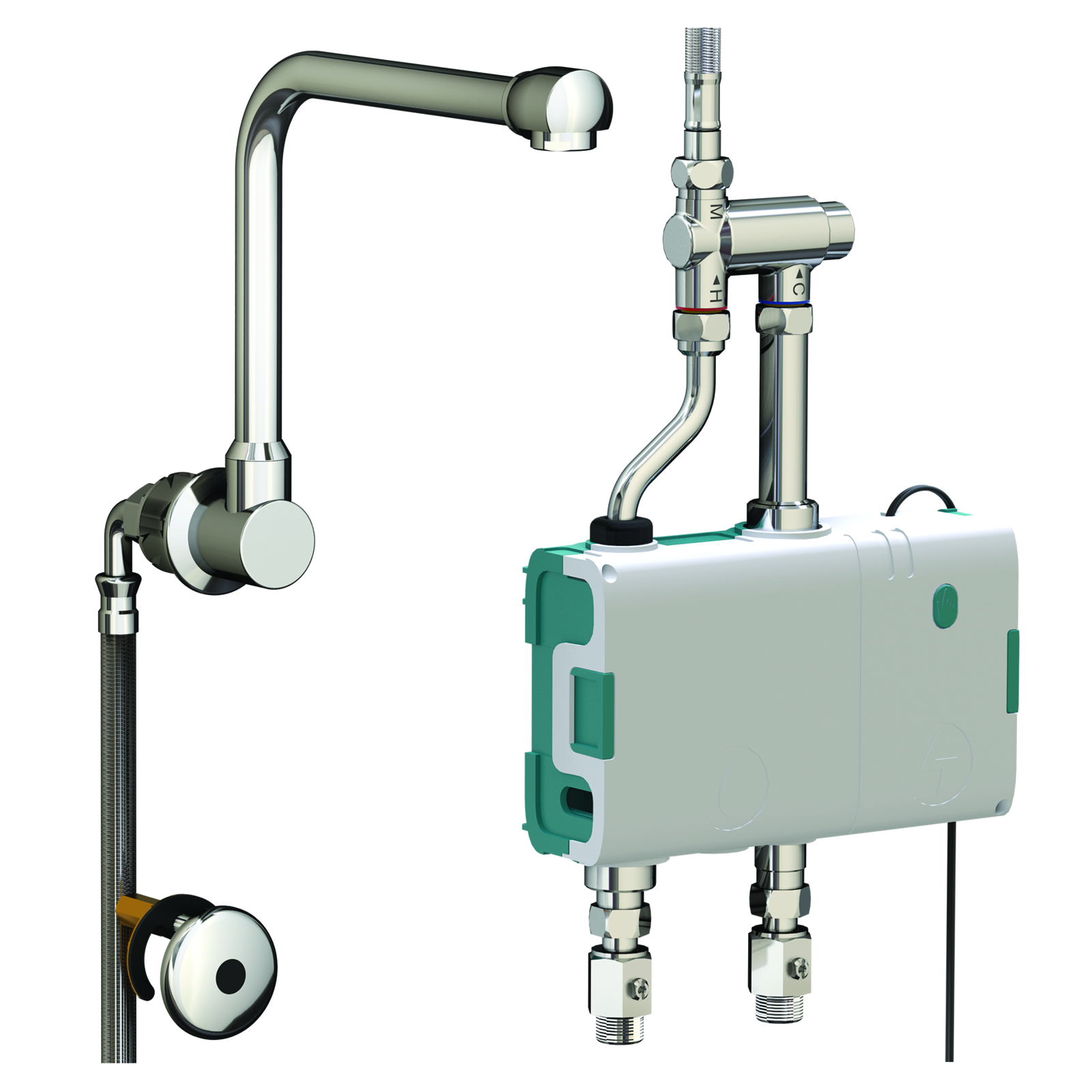Kit boîtier électronique Mastermix avec rejet bec fixe S200 x H170 230V 6l/min SANIFIRST - 74020