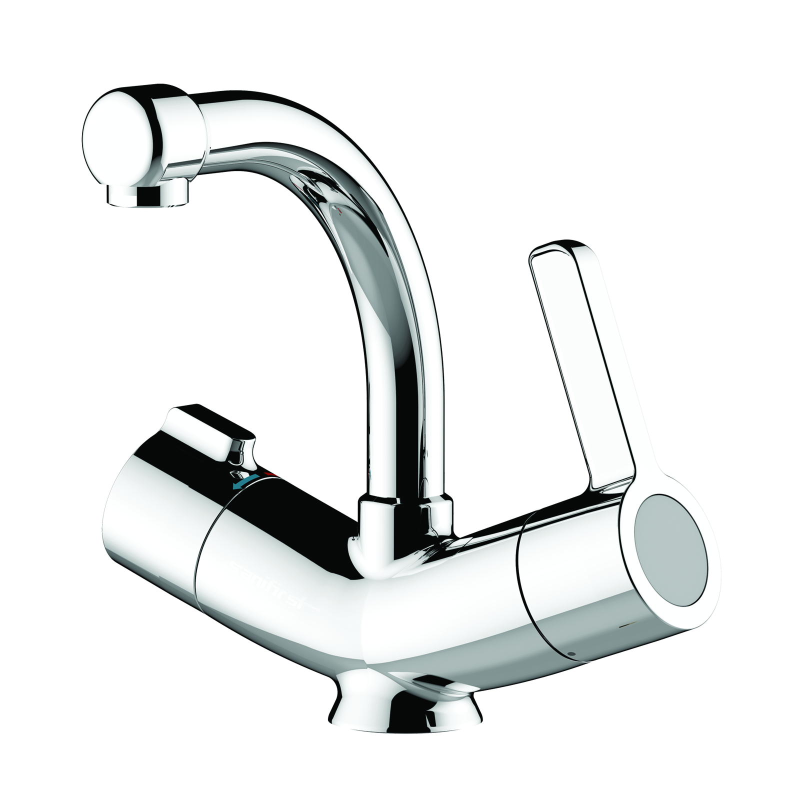 Mitigeur thermostatique lavabo bec fixe manette longue ergo SANIFIRST - 74030