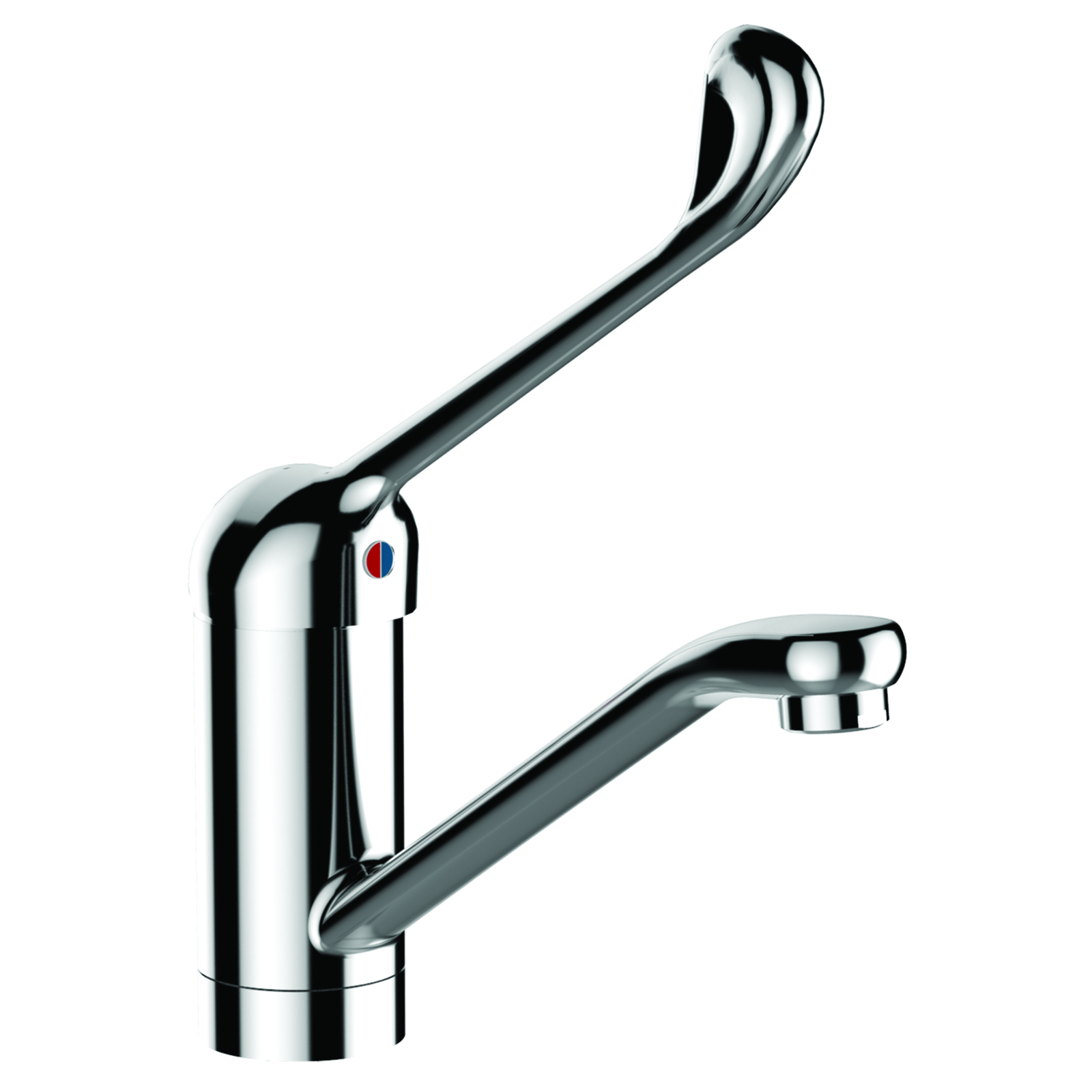 Mitigeur lavabo hospitalier céramique Ø40 h100 bec fixe ou orientable SANIFIRST - 75062