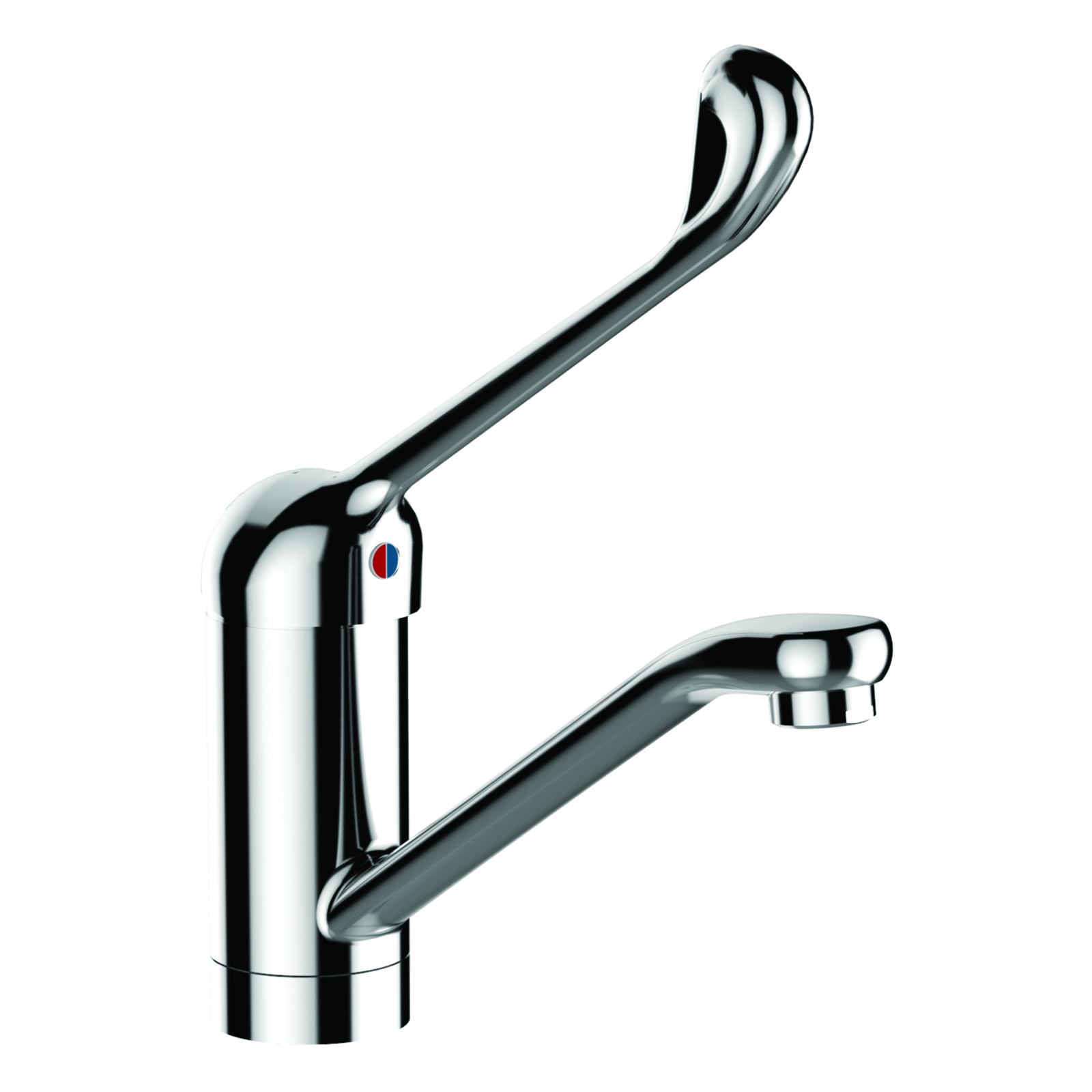 Mitigeur évier hospitalier céramique Ø40 h160 bec fixe ou orientable SANIFIRST - 75066