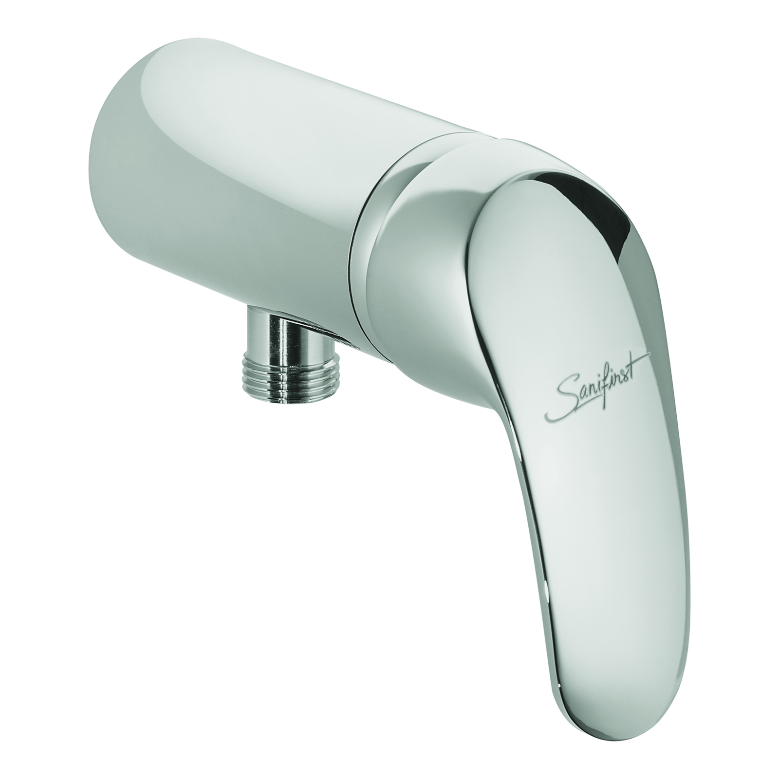 Mitigeur douche monotrou sortie basse manette bas avec flexible 350 mm SANIFIRST - 75075