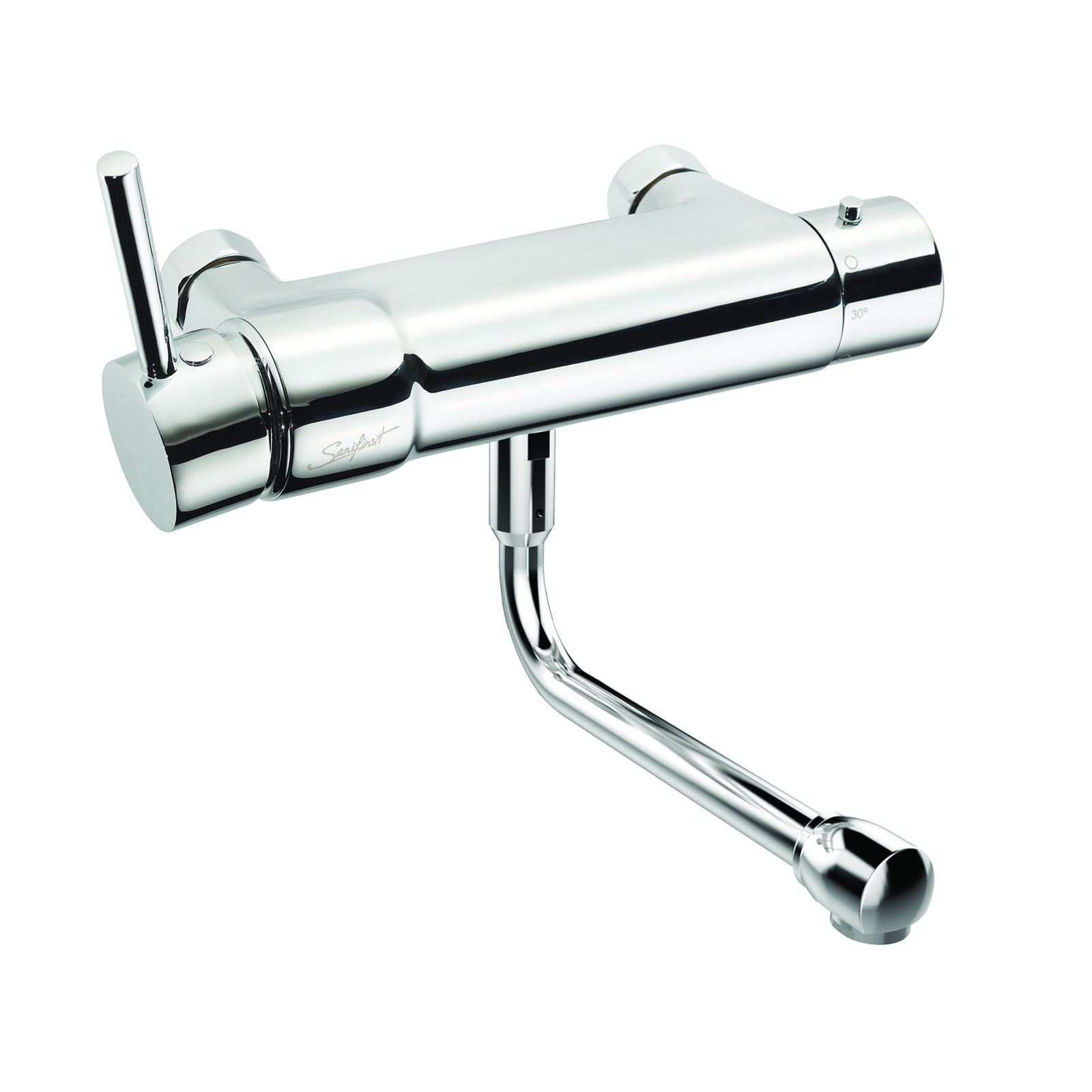 Mitigeur thermostatique d'évier bec dessous manette haut SANIFIRST - 75117