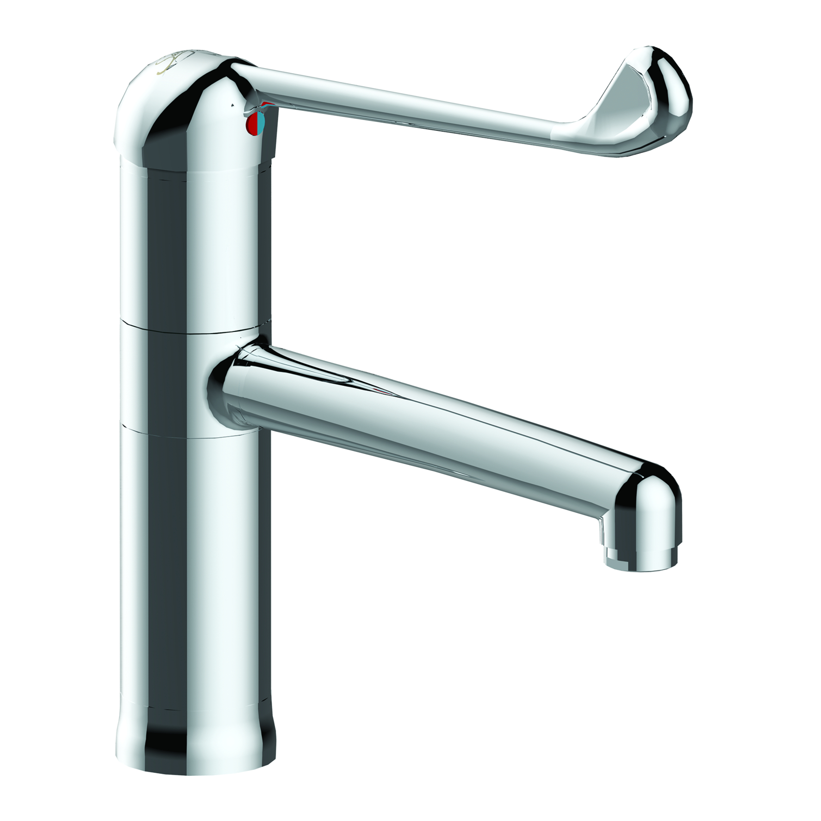 Mitigeur hospitalier céramique Ø40 h100 s200 bec fixe ou orientable SANIFIRST - 75128