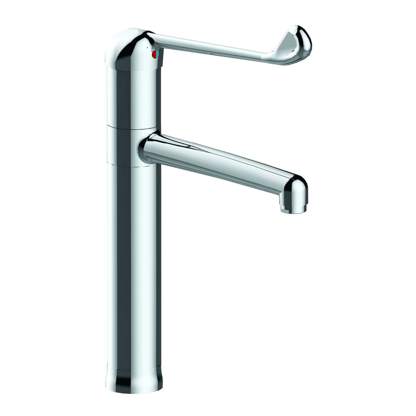 Mitigeur hospitalier céramique Ø40 h200 s200 bec fixe ou orientable SANIFIRST - 75135