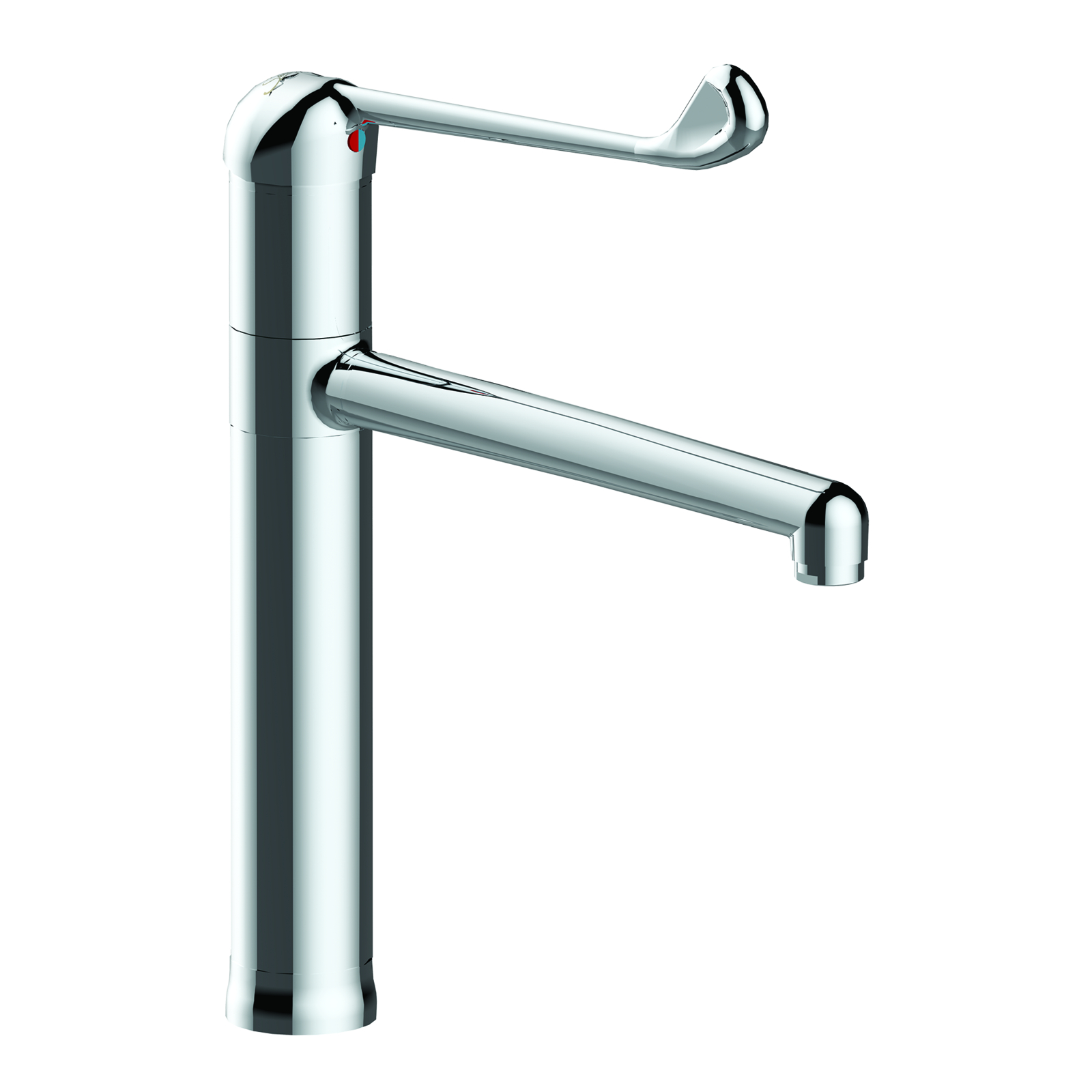 Mitigeur hospitalier céramique Ø40 h200 bec fixe ou orientable SANIFIRST - 75138