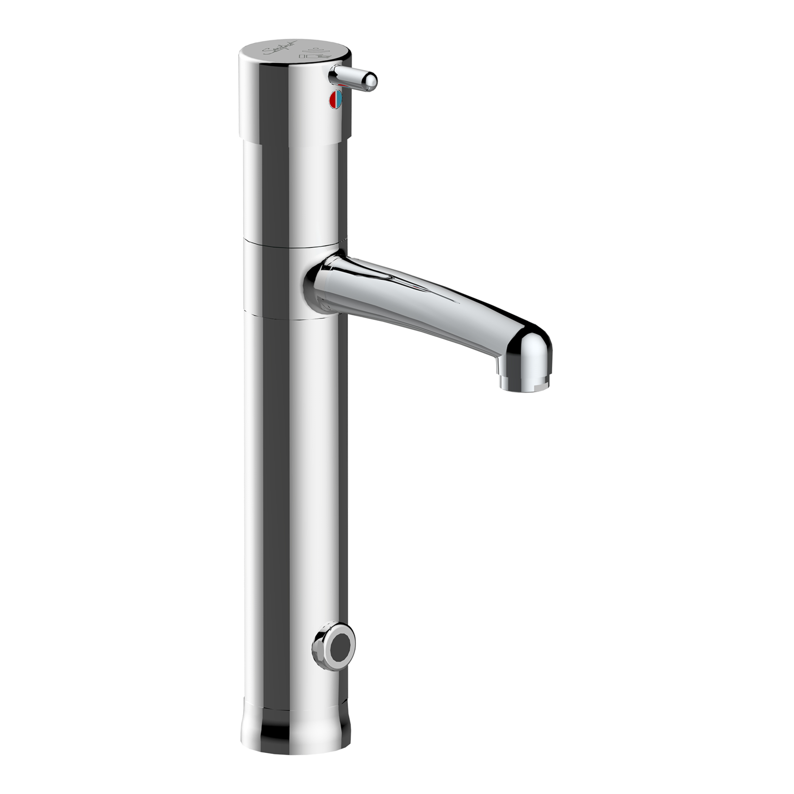Mitigeur électronique hospitalier hauteur 200 mm saillie 150 mm bec fixe ou orientable pile SANIFIRST - 75167