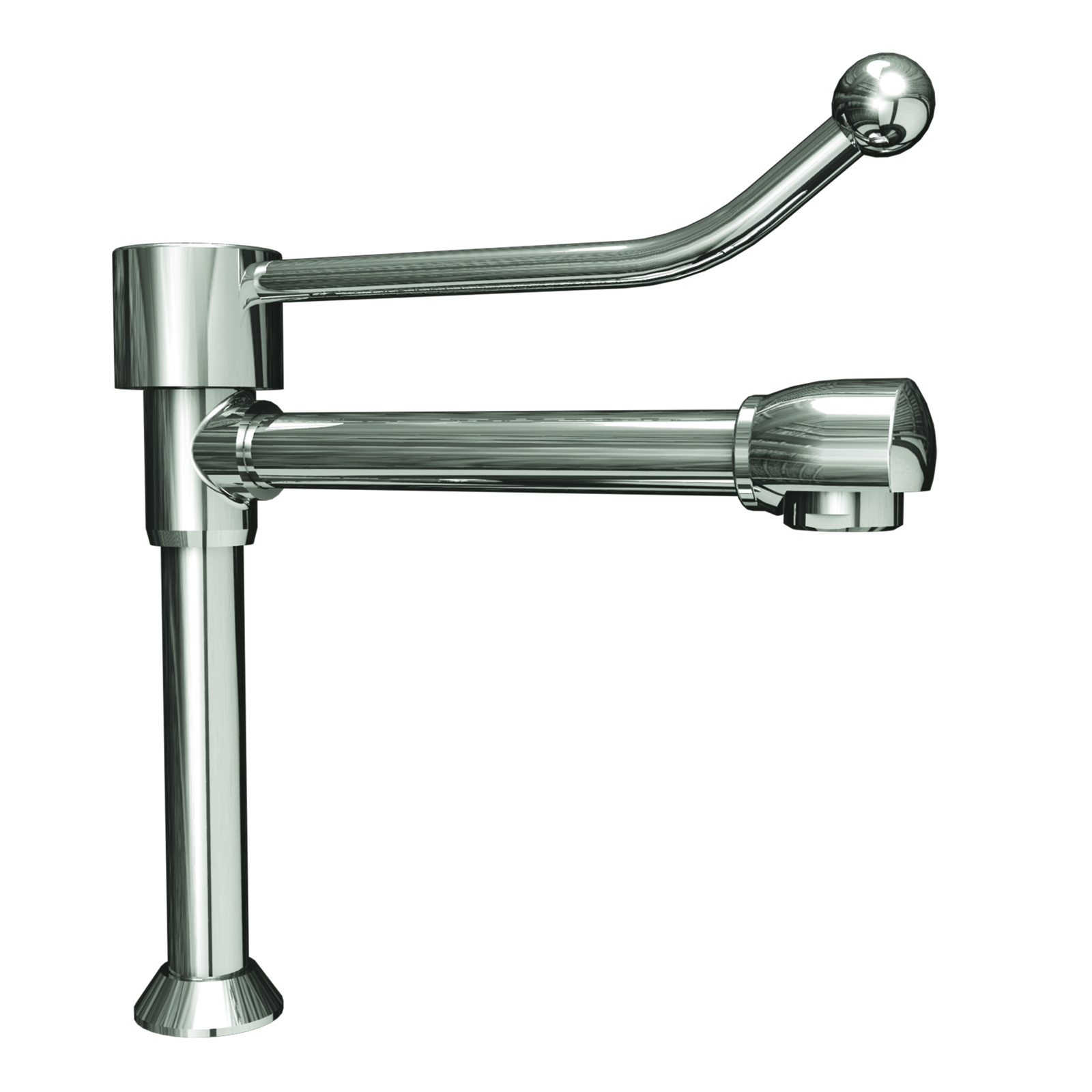 Robinet mécanique monotrou bec haut fixe s160 mm h124 mm SANIFIRST - 75179
