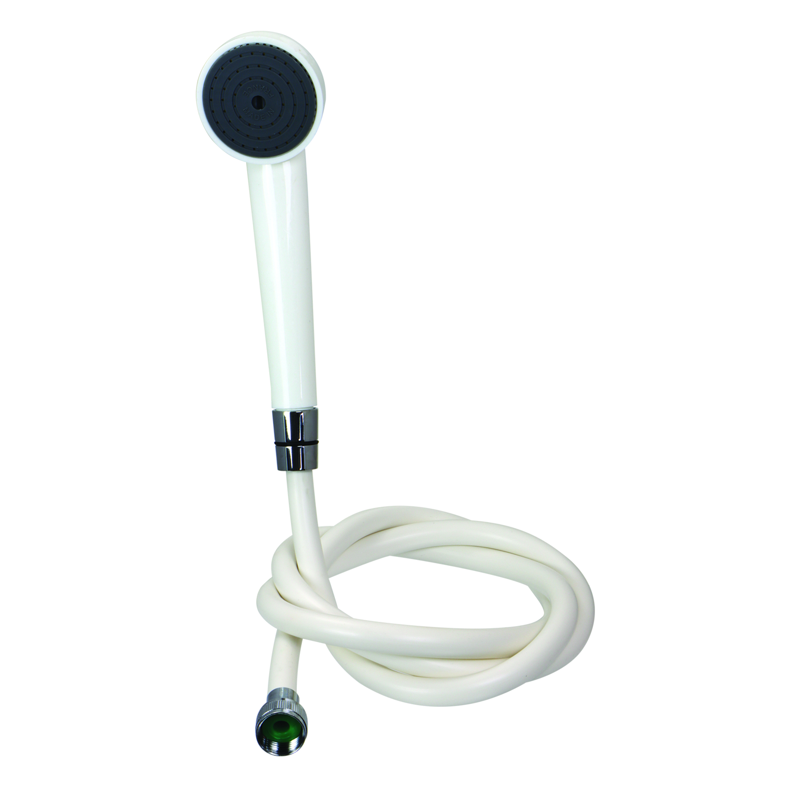 Kit douche jetable 1 jet pluie 1500 mm avec flexible PVC blanc SANIFIRST - 75268