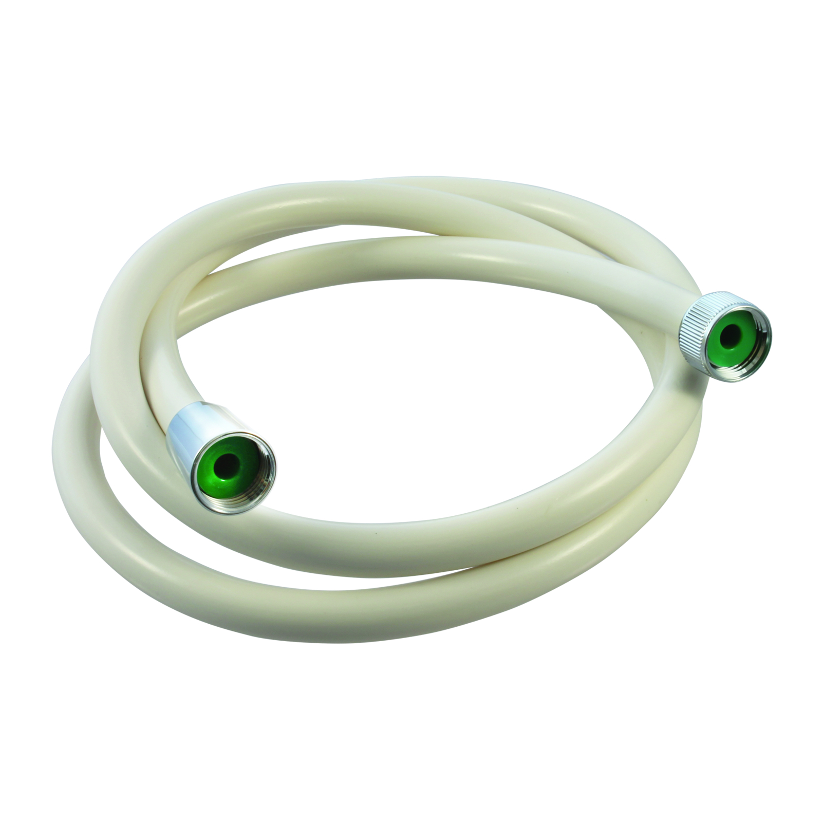 Flexible de douche PVC blanc 1500 mm G1/2'' avec écrous chromés SANIFIRST - 75282