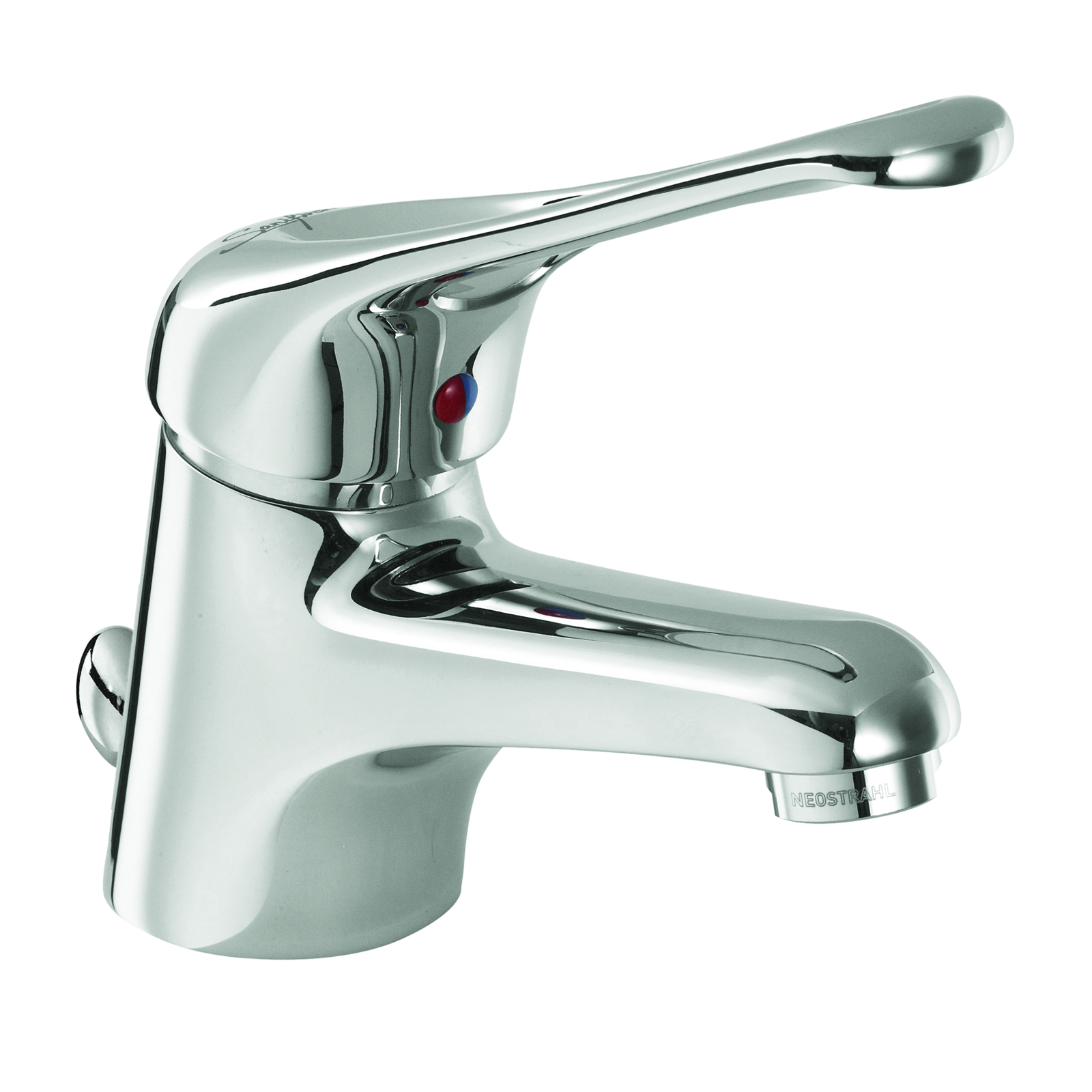 Mitigeur lavabo bec fixe 53,5 mm manette ajourée avec vidage SANIFIRST - 75612