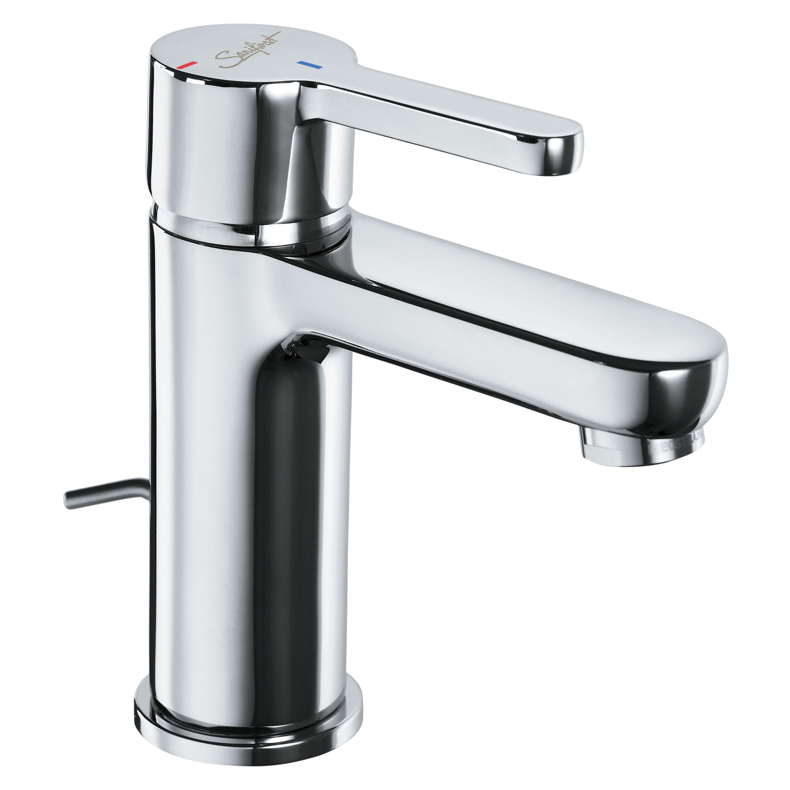 Mitigeur lavabo bec fixe 92 mm manette fine cartouche C3 avec vidage SANIFIRST - 75616