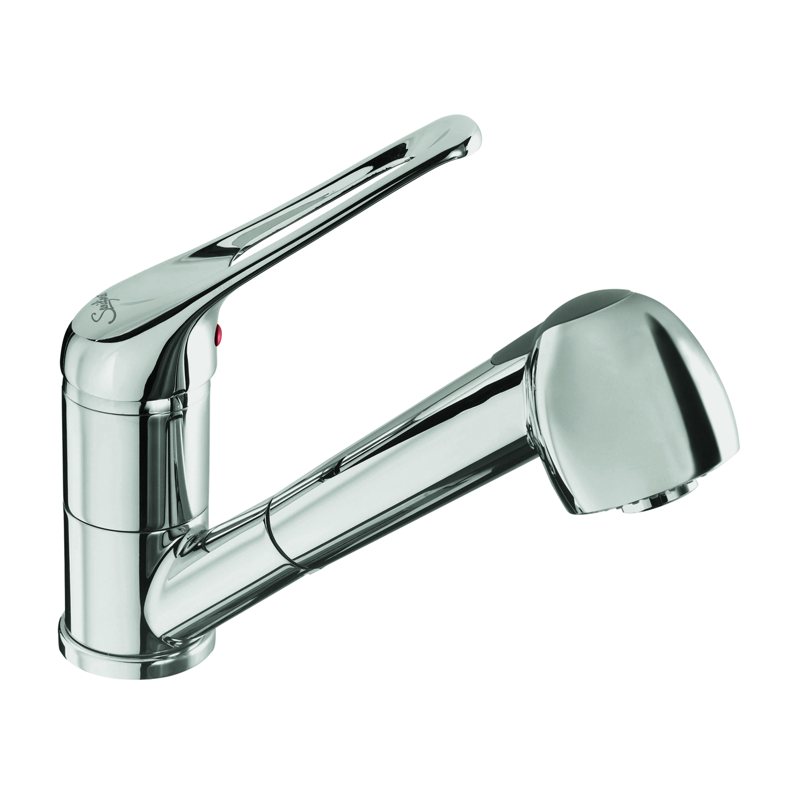 Mitigeur évier bec orientable h 126 mm douchette extractible manette ajourée SANIFIRST - 75621