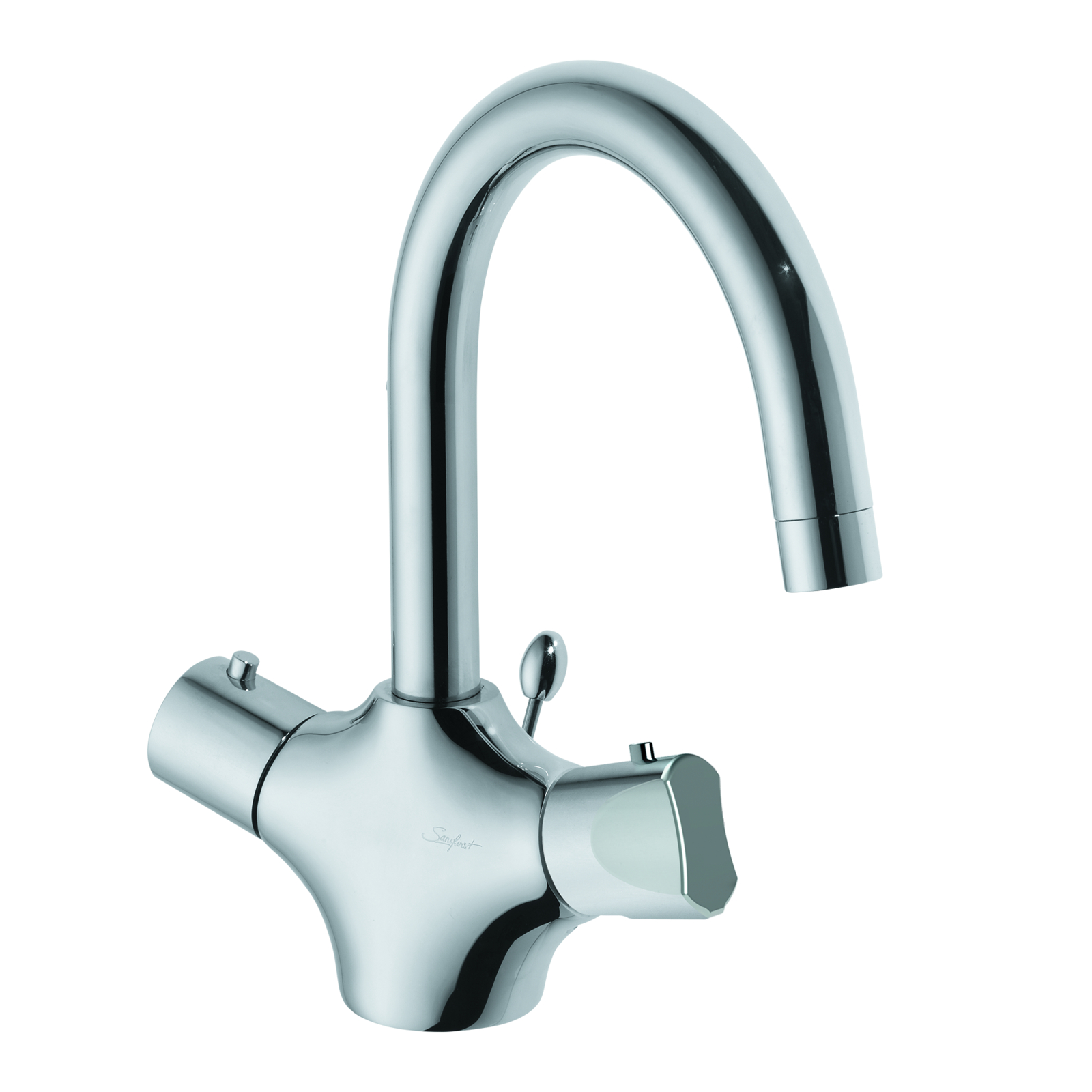 Mitigeur thermostatique lavabo avec vidage h 164 mm SANIFIRST - 75630