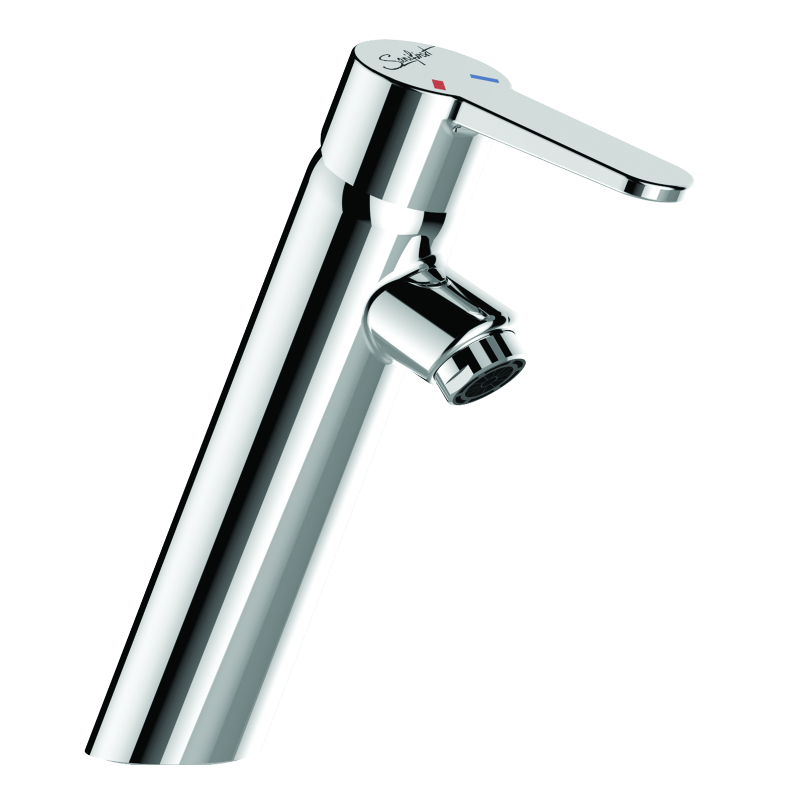 Mitigeur lavabo céramique Ø35 mm h100 mm manette pleine sans vidage SANIFIRST - 75845