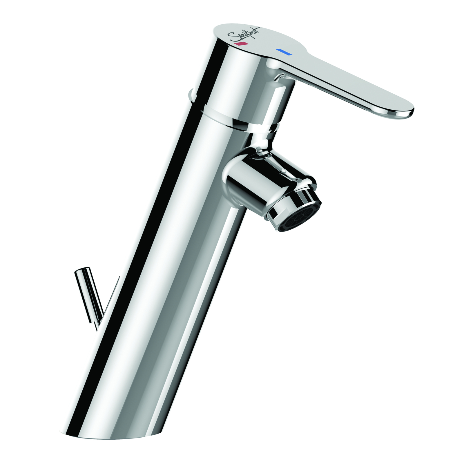 Mitigeur lavabo C3 h100 mm manette pleine avec vidage SANIFIRST - 75915