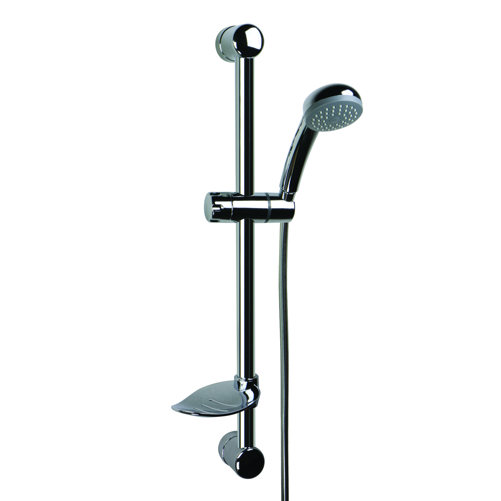 Kit douche barre 600 mm porte-savon douchette 1 jet flexible 1500 mm SANIFIRST - 75933