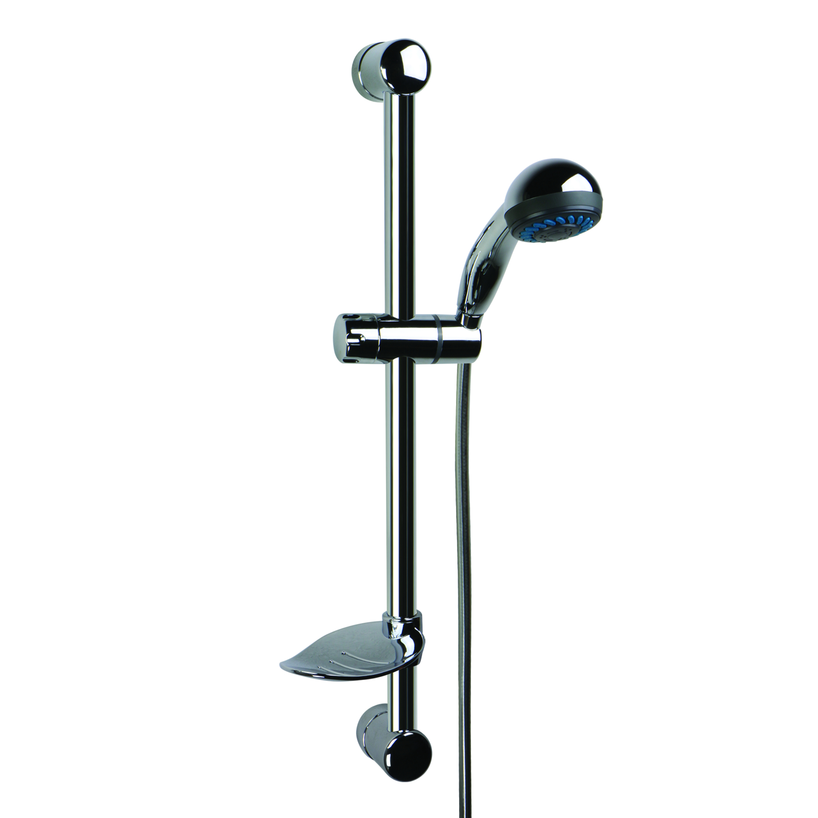 Kit douche 600 mm barre, porte-savon, douchette 2 jets, flexible 1500 mm SANIFIRST - 75934