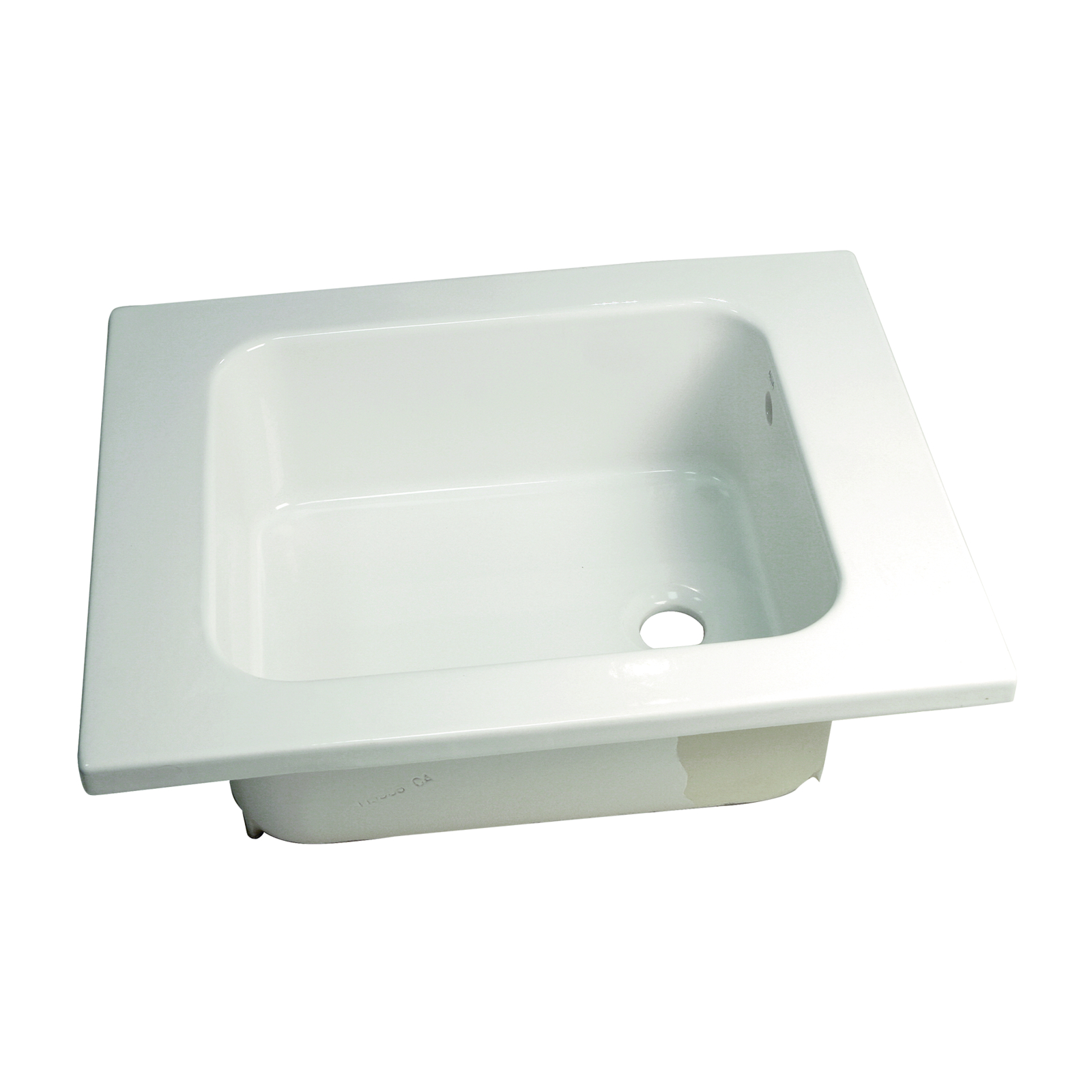 Dalle céramique 600 x 750 mm cuve 520 x 450 mm avec vidage SANIFIRST - 76224