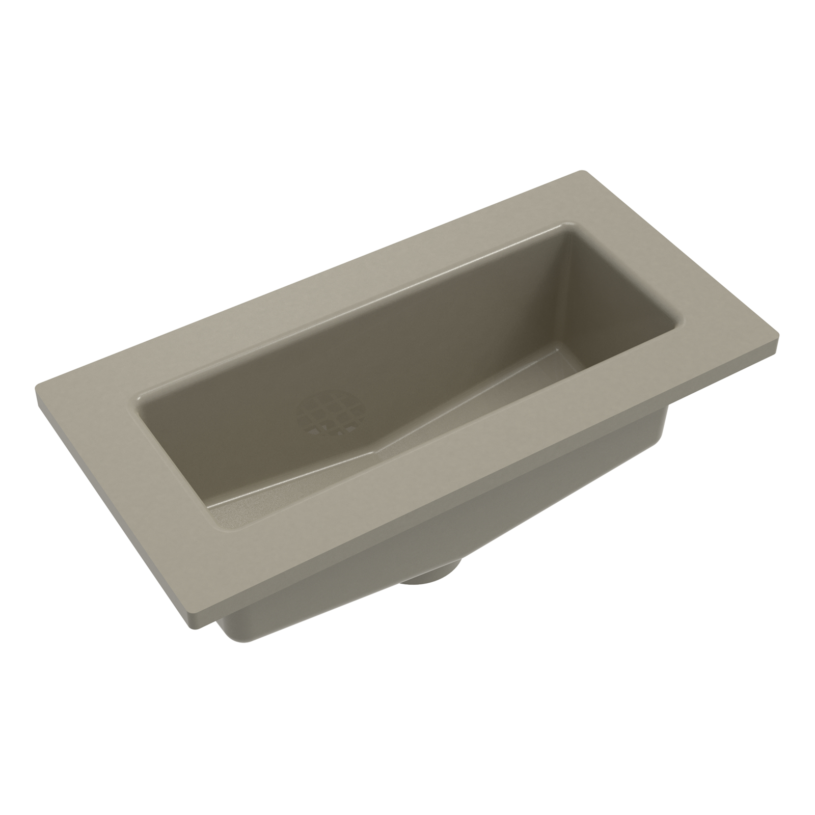 Bac évacuation simple gris 15x30 cm sans trop-plein avec grille amovible SANIFIRST - 77008