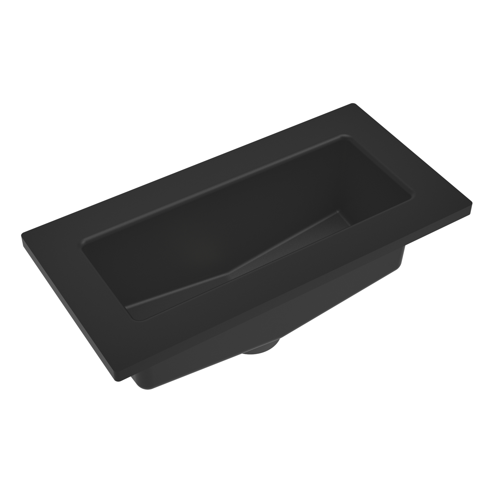 Bac évacuation simple sans trop-plein 15 x 30 cm noir SANIFIRST - 77009