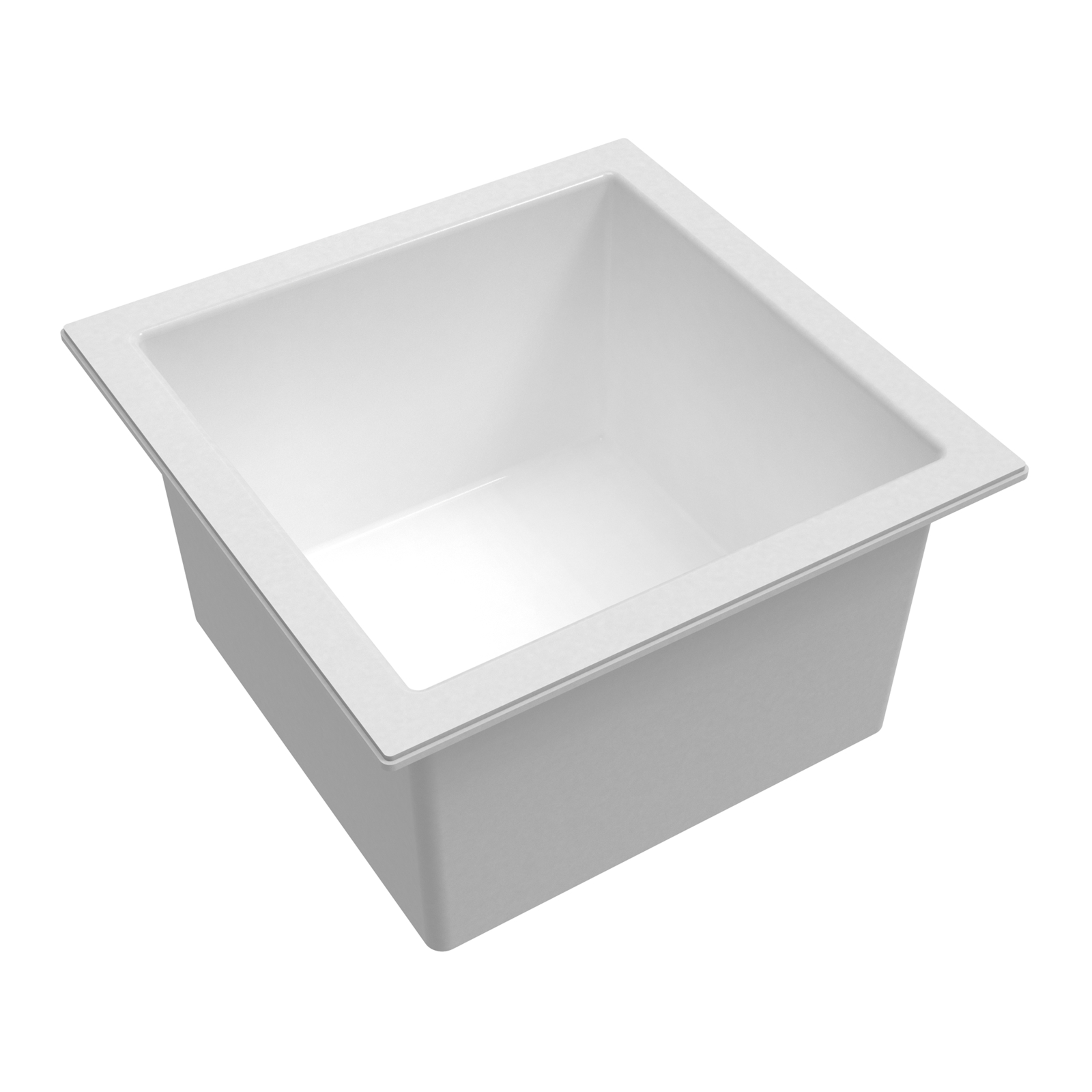 Bac d’évacuation simple 30x30 cm sans trop-plein blanc avec grille amovible SANIFIRST - 77011