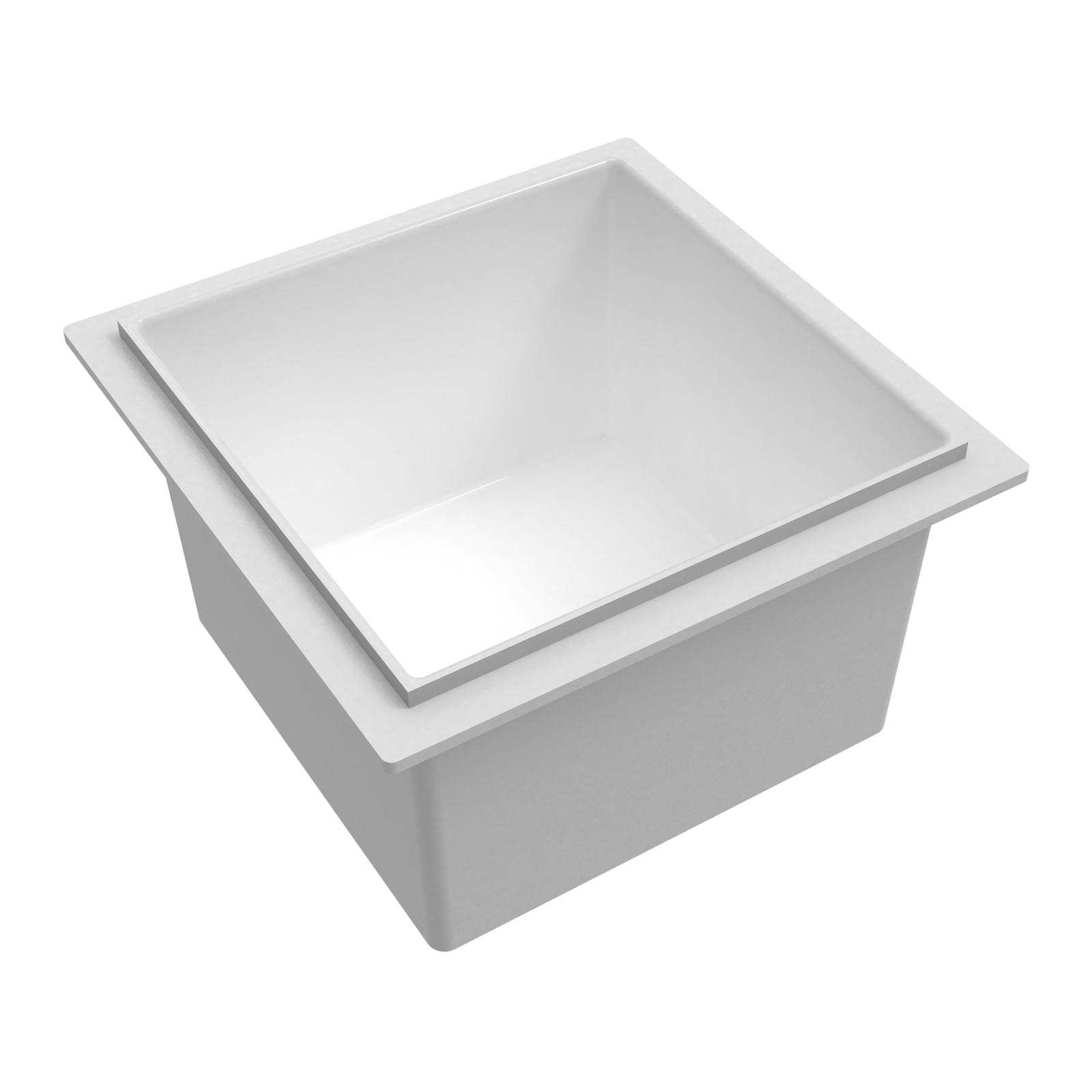 Bac évacuation simple blanc 30 x 30 cm sans trop-plein avec grille amovible SANIFIRST - 77015