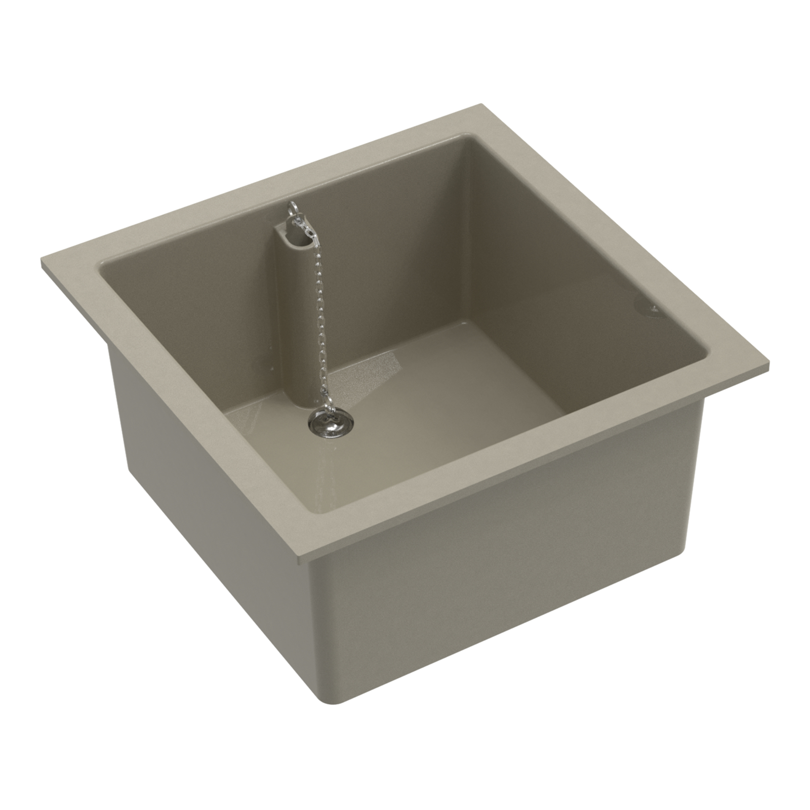 Bac d’évacuation simple gris 45 x 45 cm avec trop-plein et bonde SANIFIRST - 77042