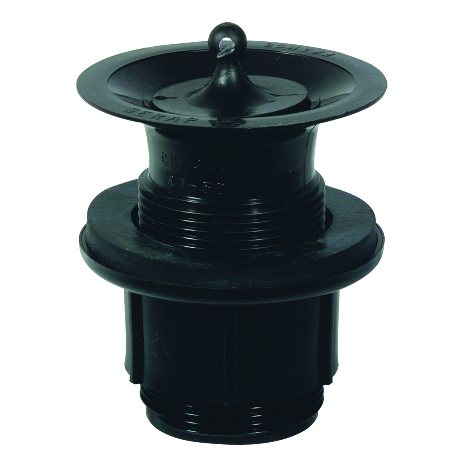 Bonde de vidage ø 40 mm sans lanterne avec écrou à joint noir SANIFIRST - 77069