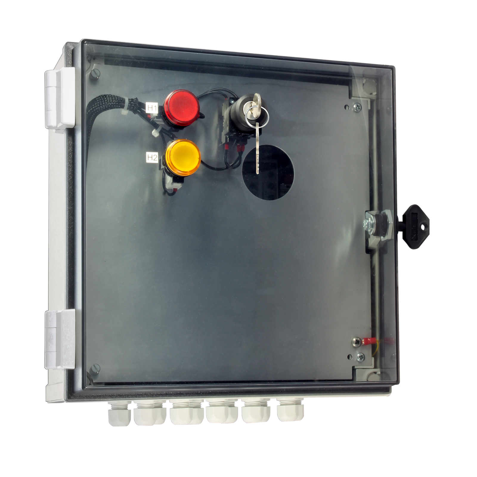Boitier commande clé déclenchement panneaux PLP anti-légionelle inox 10 panneaux secteur PRESTO - 88704