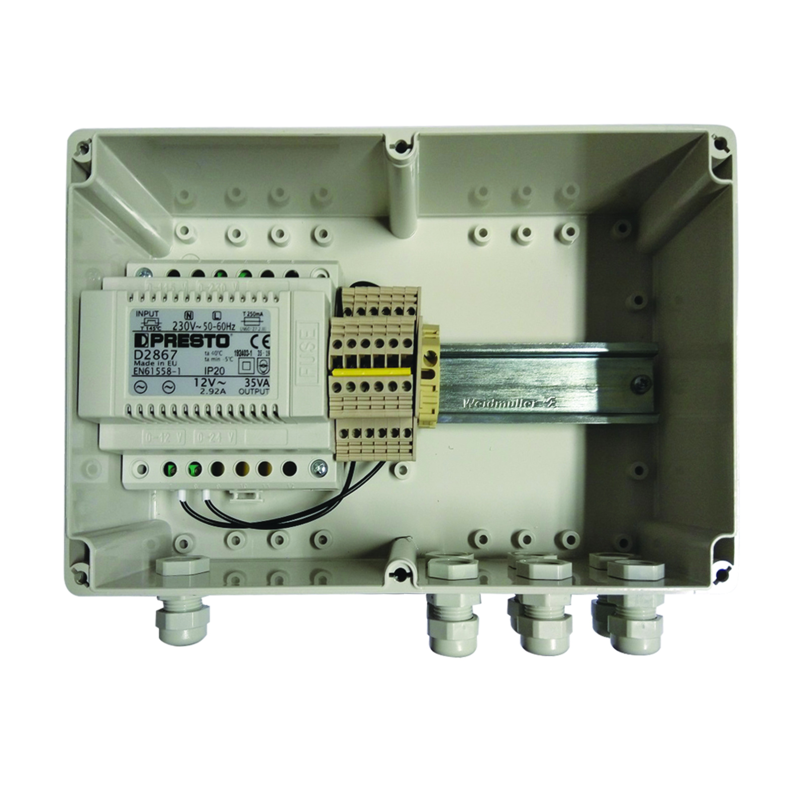 Transformateur 230 V / 12 V IP65 35 VA 6-10 robinets PRESTO - 90704