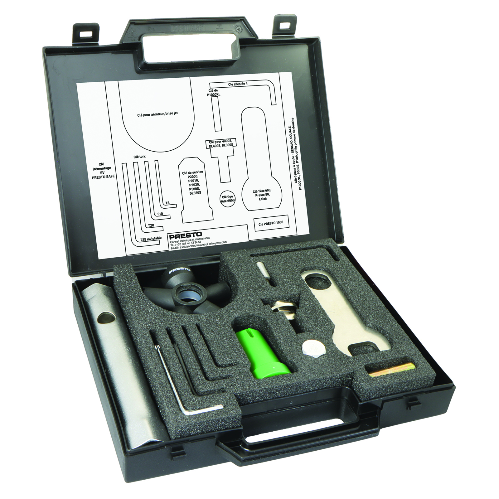 Mallette d'outils maintenance robinets Torx et clés multiples PRESTO - 91001