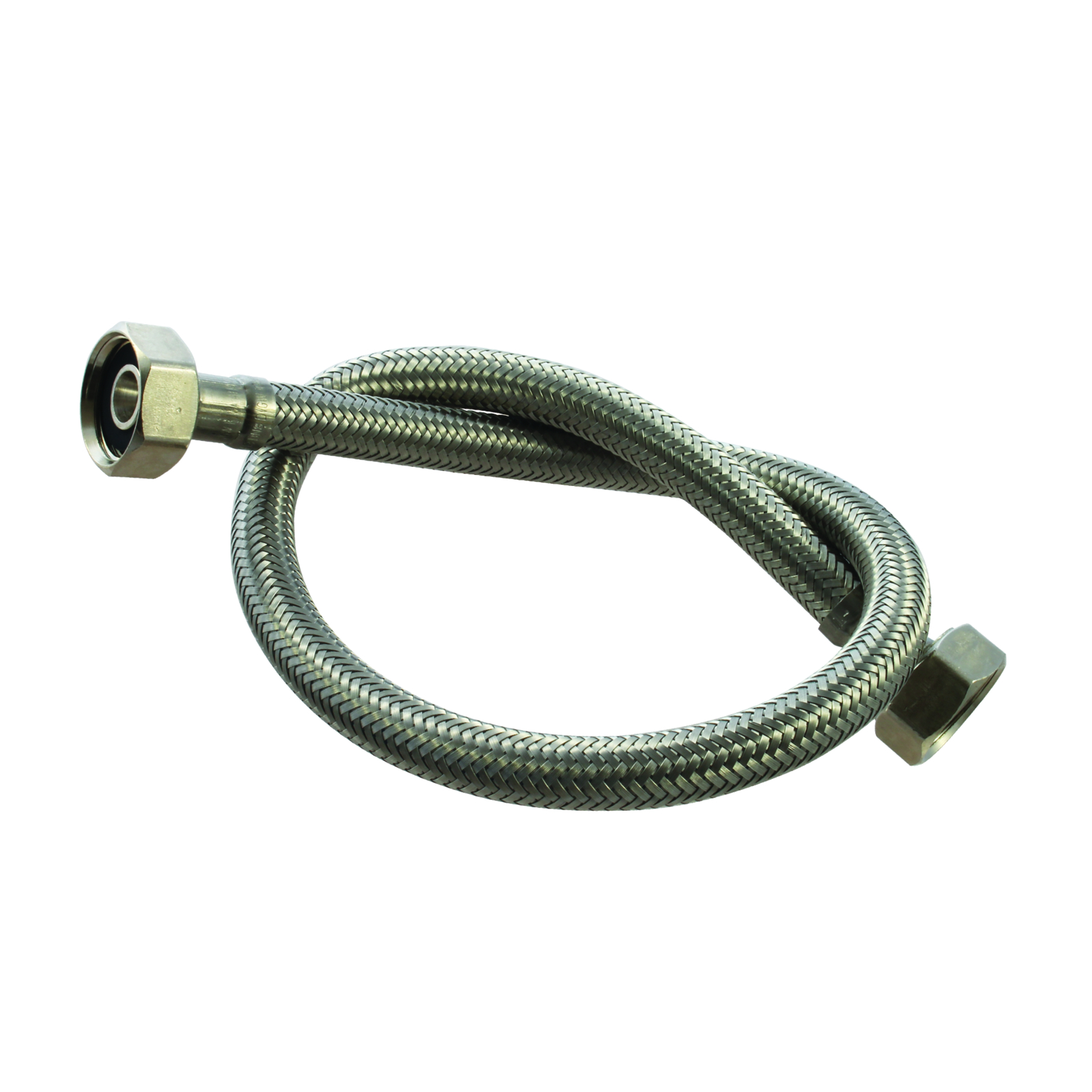 Flexible PEX inox tressé 800 mm raccord droit G1/2