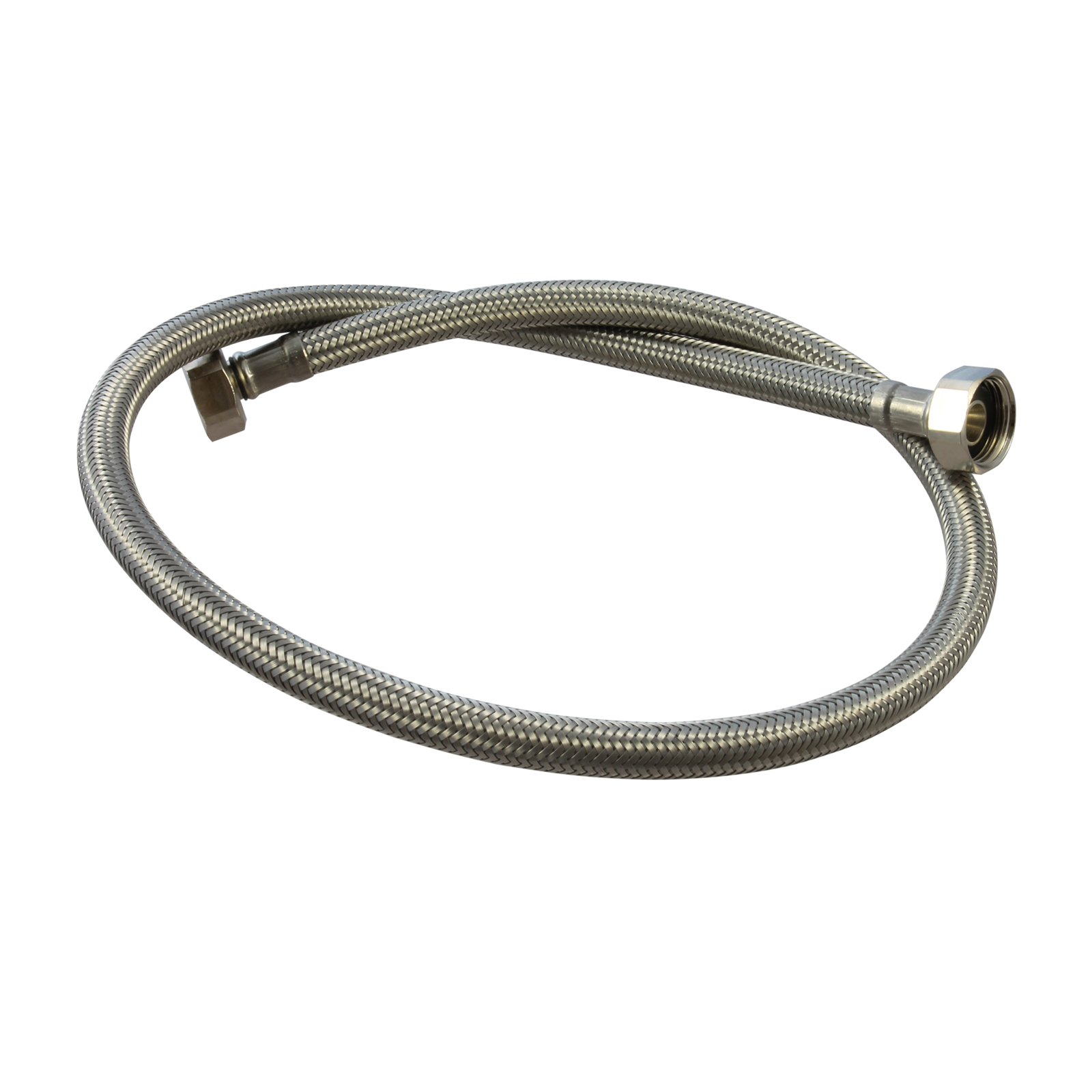 Flexible PEX inox tressé 800 mm raccord droit G1/2' avec joints fibre SANIFIRST - 93005