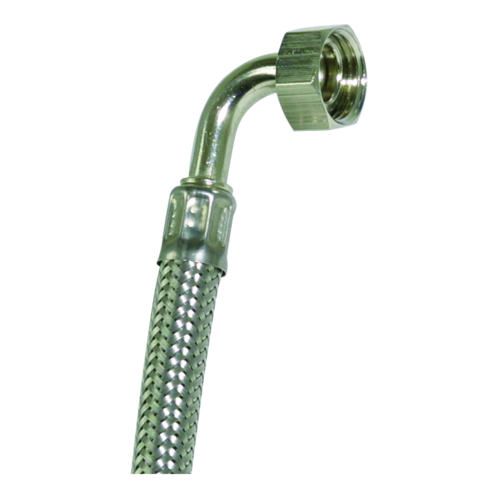 Flexible PEX inox tressé 500 mm raccord coudé G1/2' avec joints fibre SANIFIRST - 93161