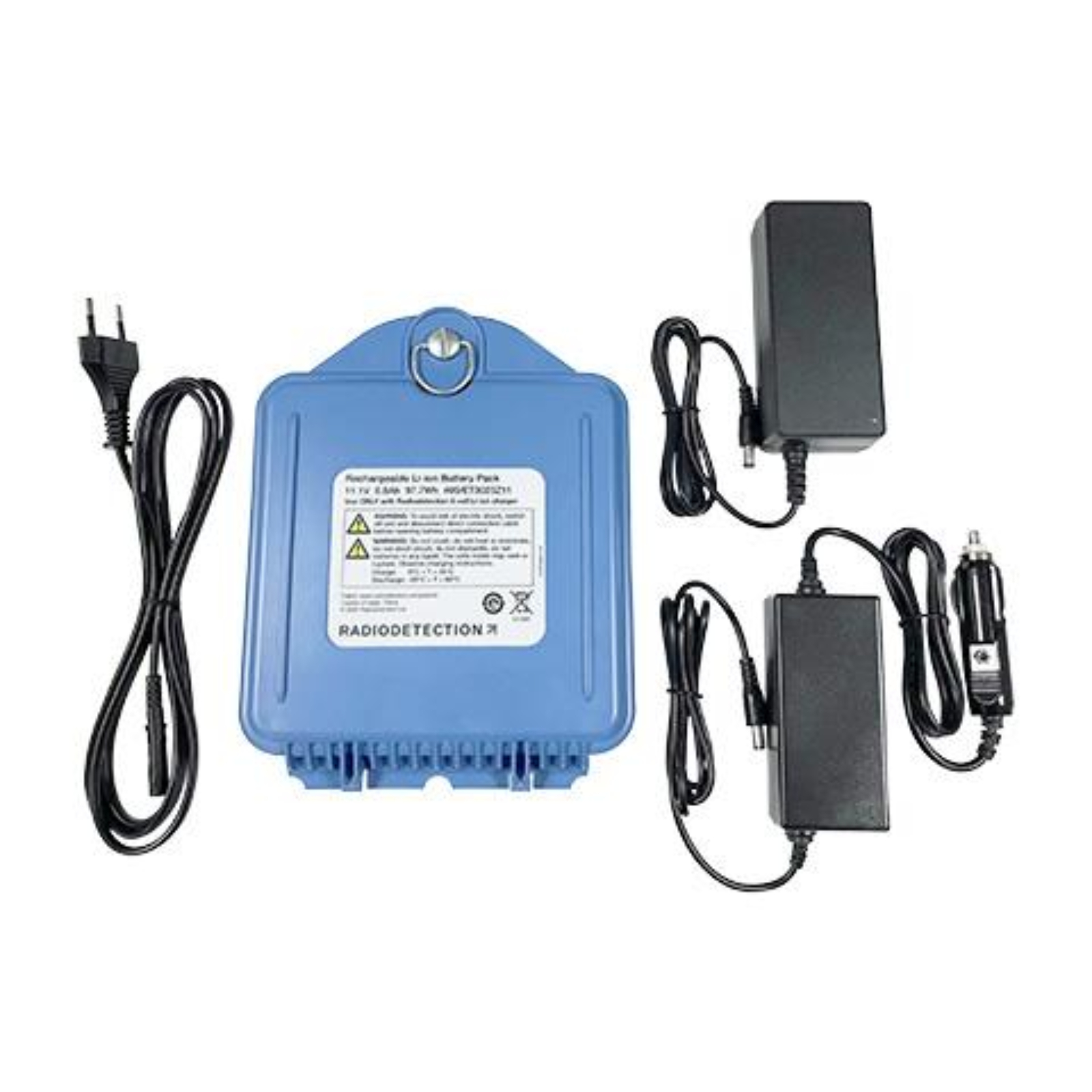 Pack accu rechargeables Li-Ion pour Tx inclu chargeurs 220V et 12V RADIODETECTION - 10/TX-MABATPACK-V2