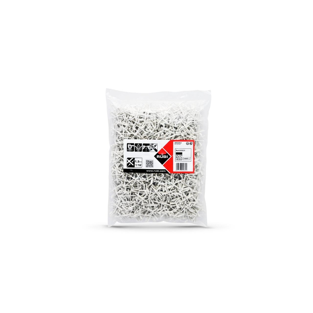 Croisillons 1,5 mm 1000 unités RUBI - 02031