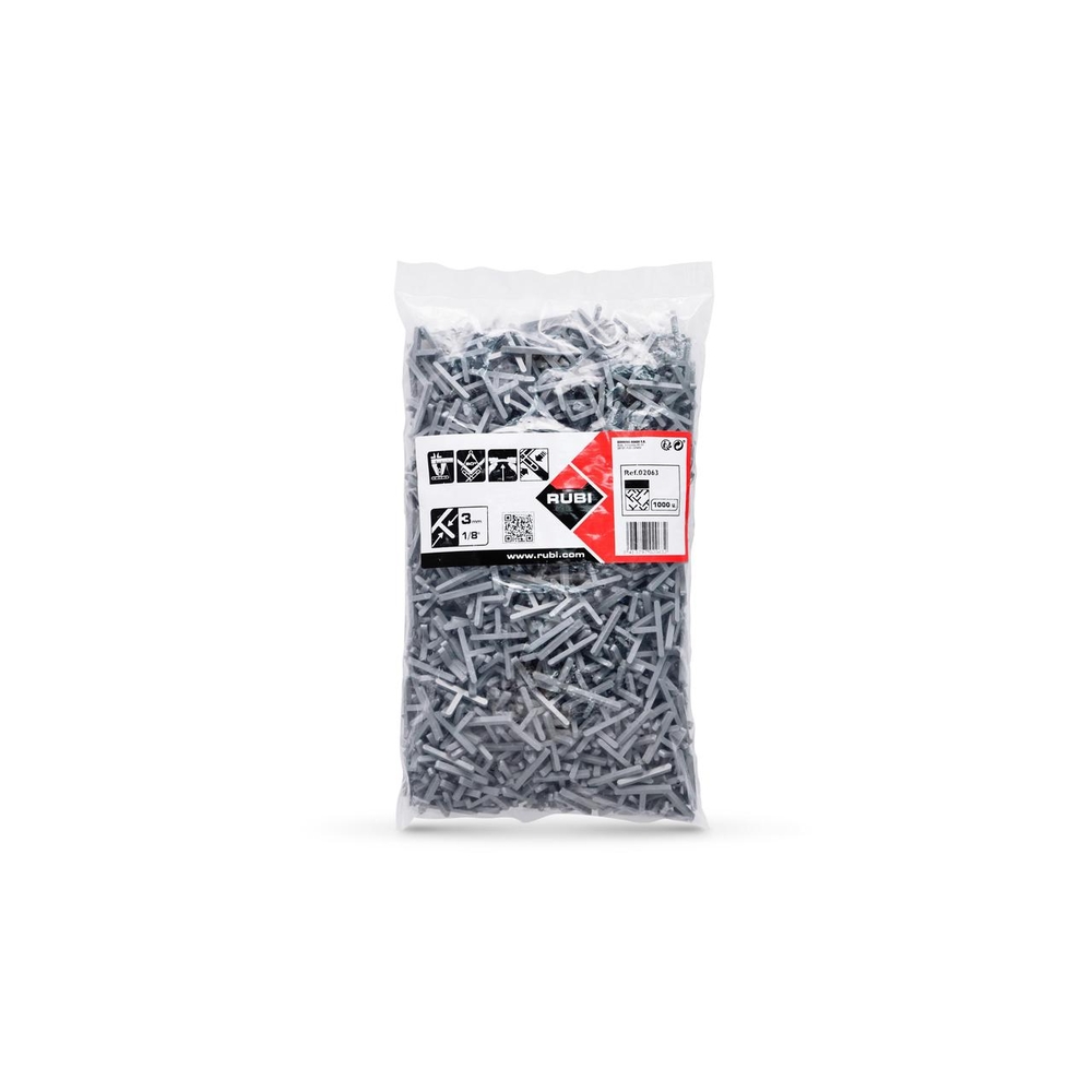 T d'écartement 3 mm 1000 unités RUBI - 02063