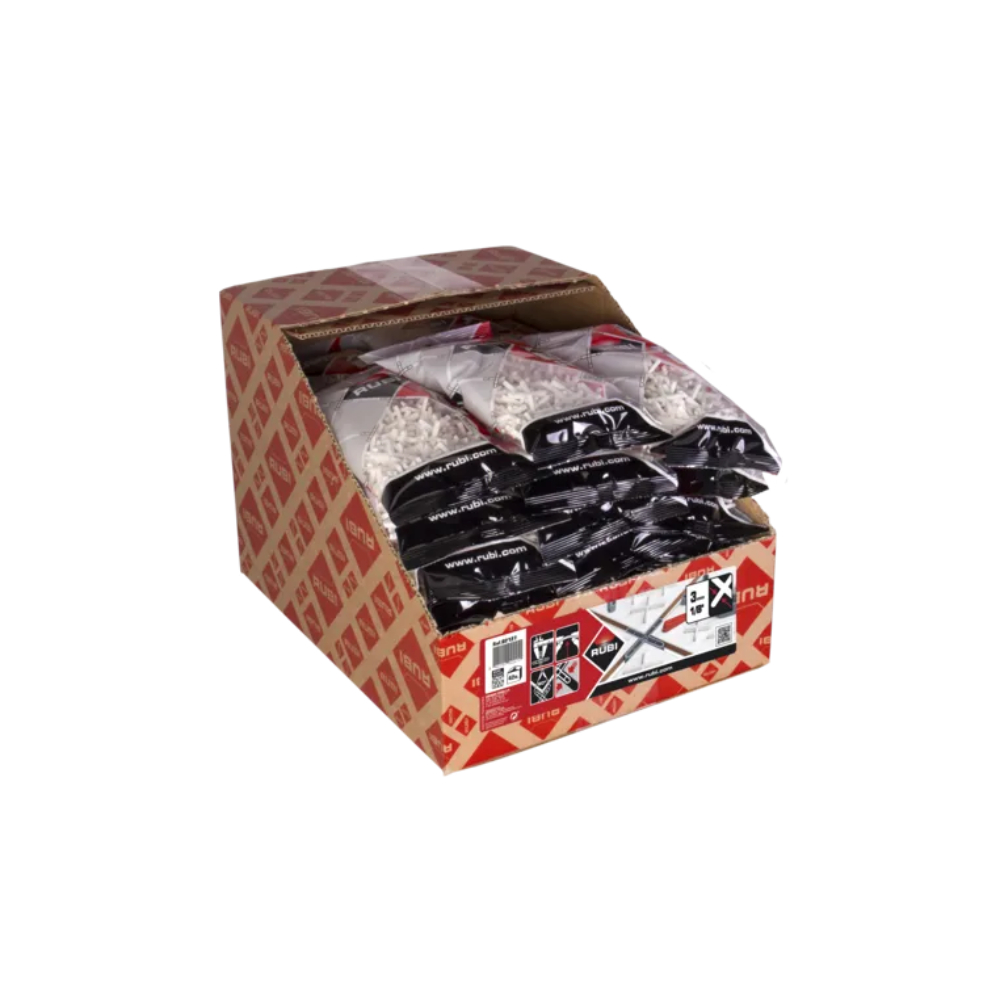 Croisillons 10 mm - 18 x b-50 u - display box RUBI - 02135